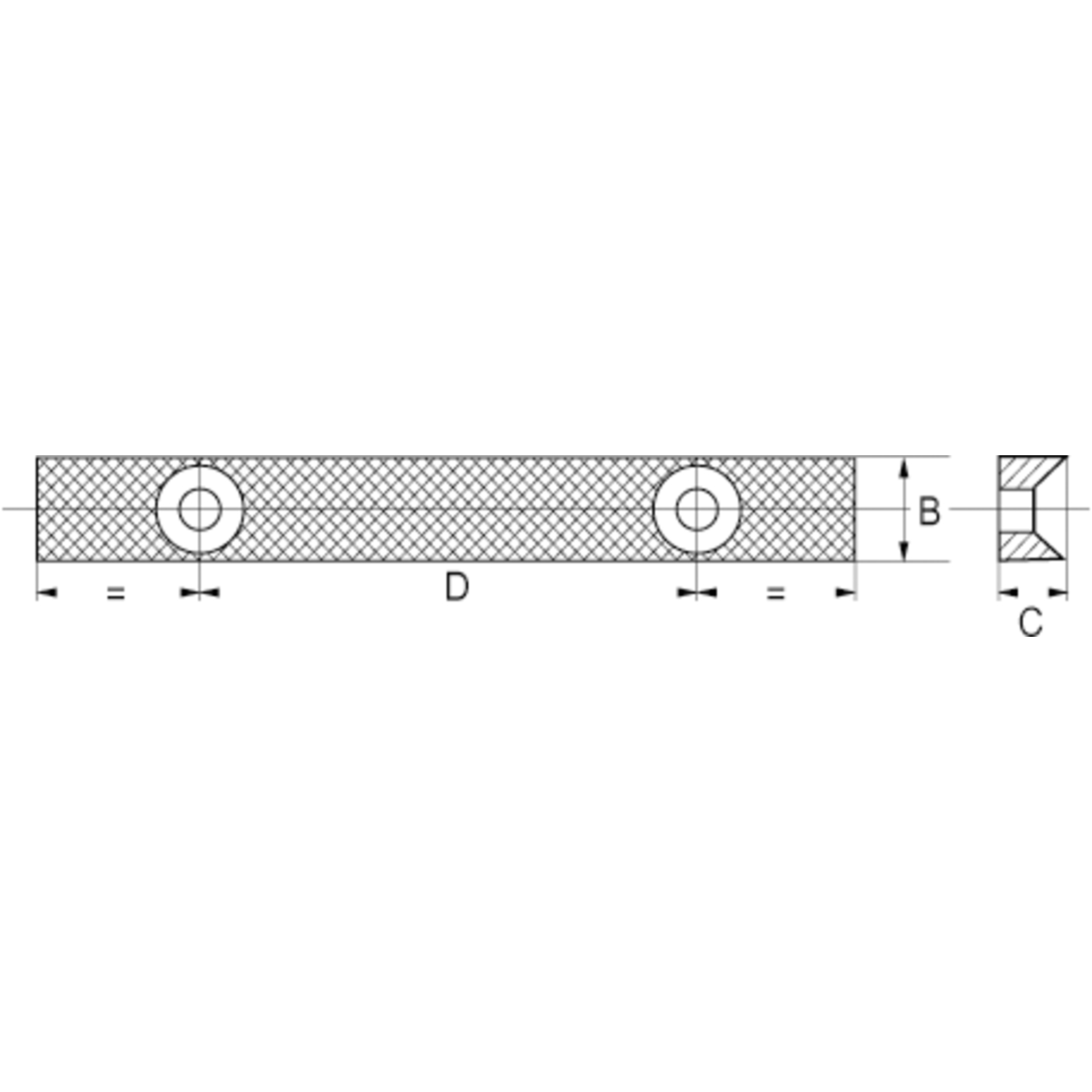 Paire de mâchoires et vis de rechange 100 mm pour étaux 6072 et 834V BAHCO - 6072M1000