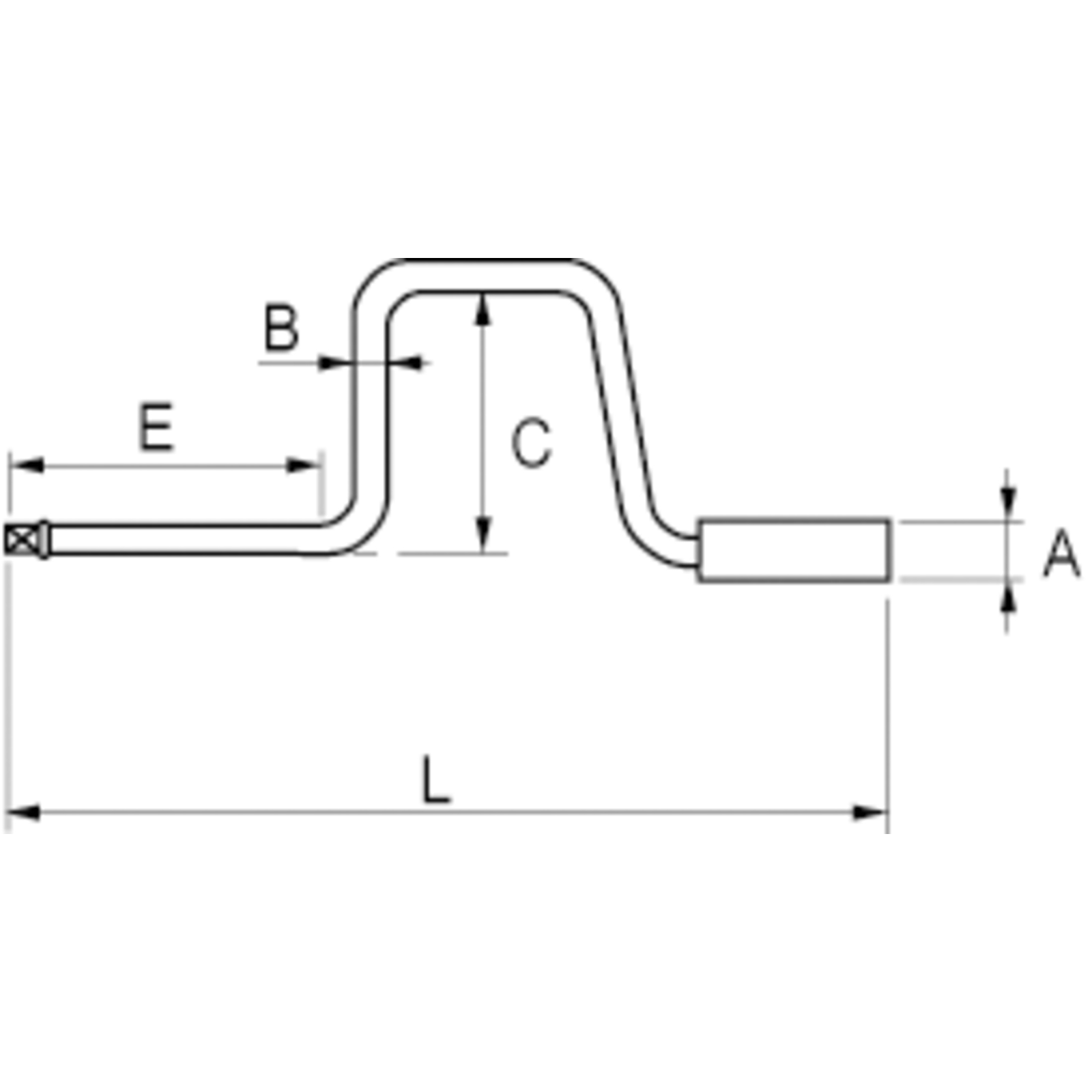 Vilebrequin 1/2 avec poignée rotative acier 425 mm BAHCO - 8152-1/2