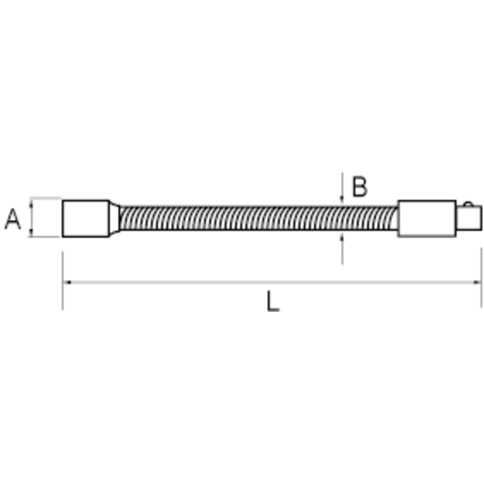 Rallonge flexible 1/4