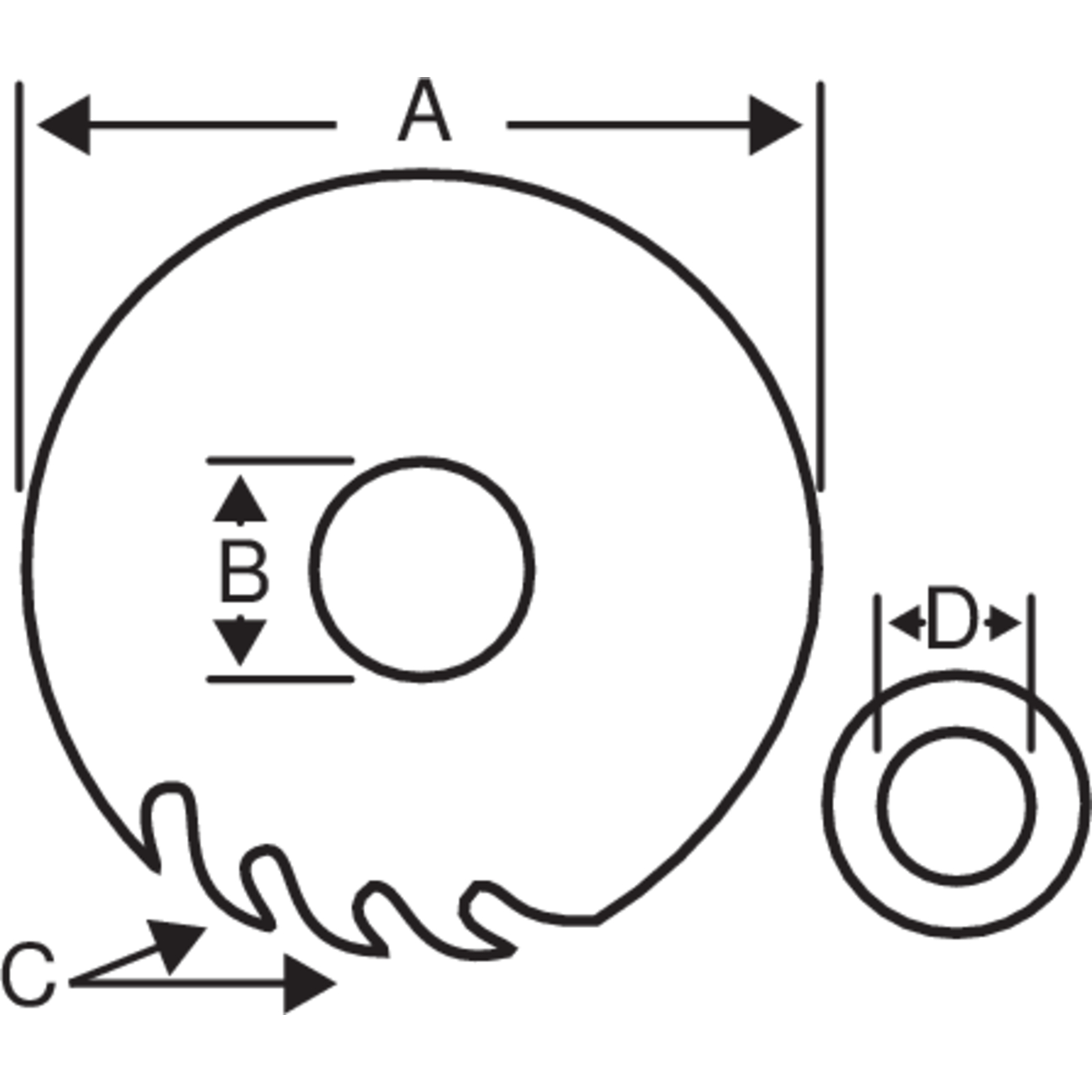 Lame scie circulaire bois 125 mm 16 dents carbure BAHCO - 8501-2