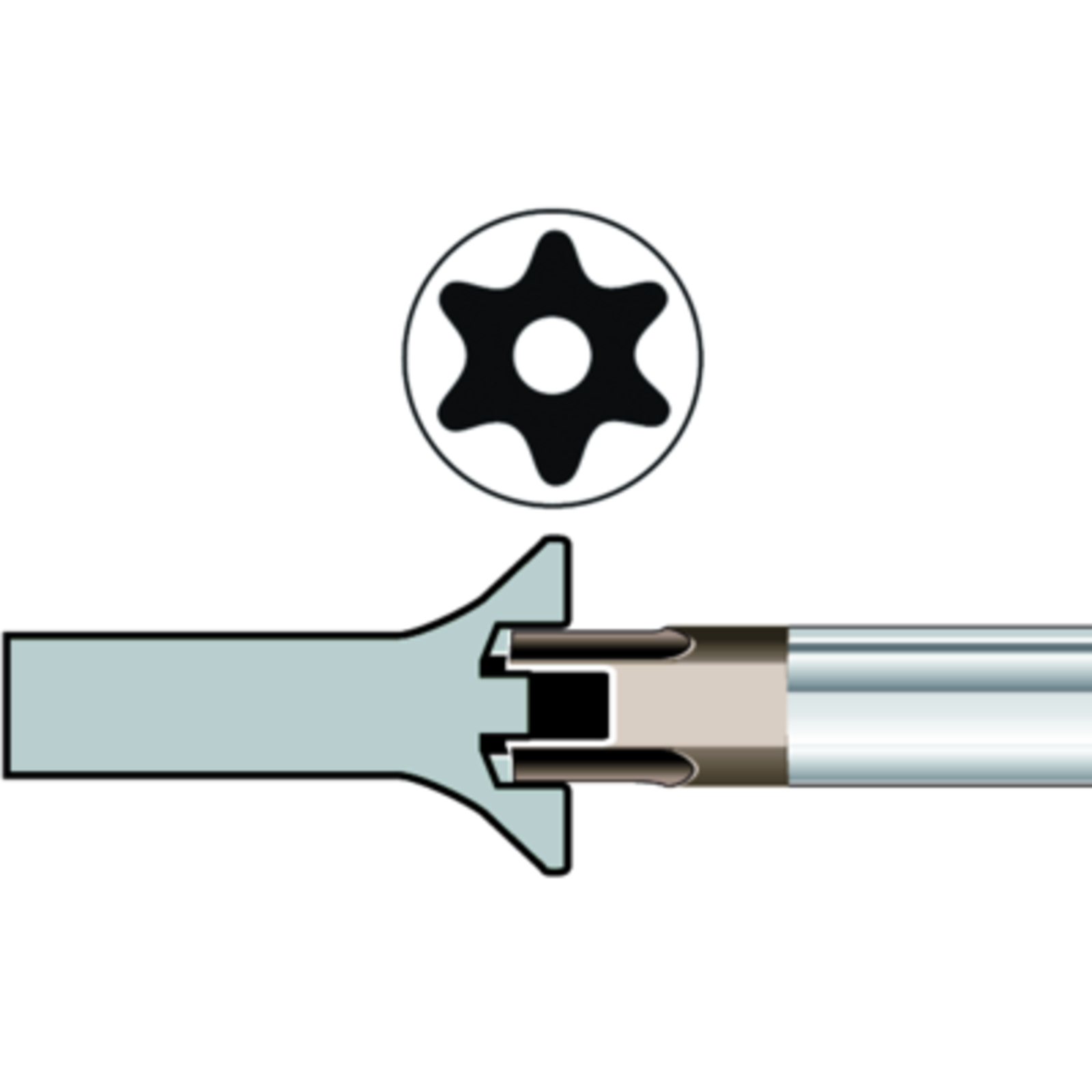 Tournevis TORX Tamper-Resistant TR10 75 mm ERGO avec poignée caoutchouc BAHCO - BE-7910