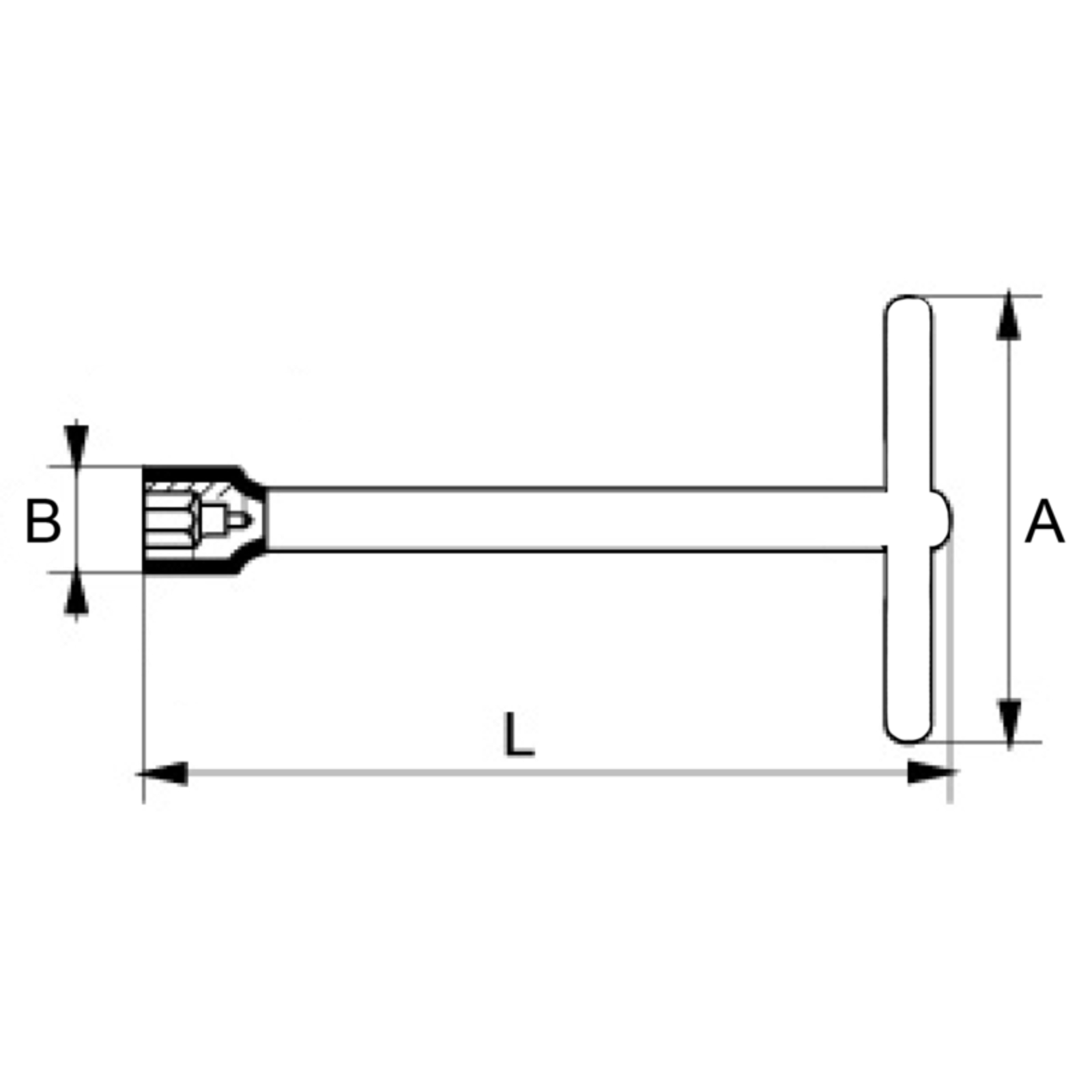 Clé à douille isolée 21 mm poignée en T 1000 V Dynamic Drive BAHCO - 28MV-21