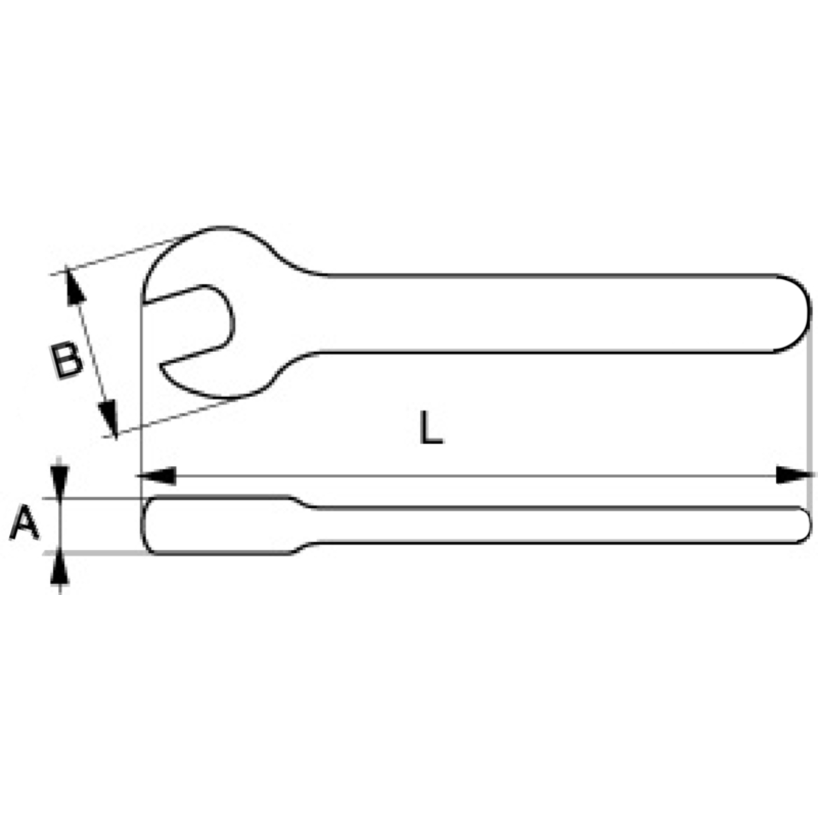 Clé à fourche isolée 14 mm 140 mm 1000 V conforme IEC 60900 BAHCO - 6MV-14