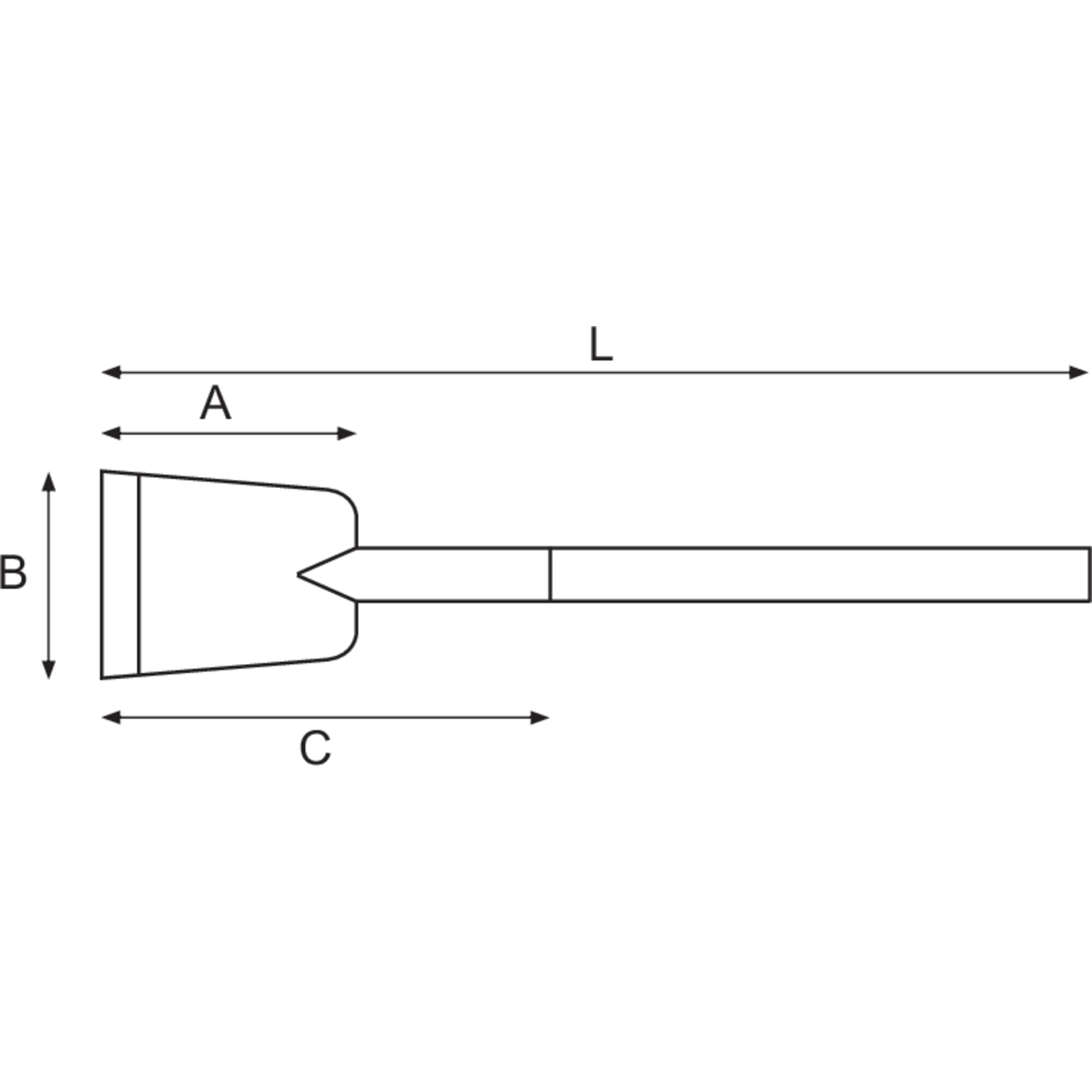 Lame grattoir antidéflagrante cuivre béryllium 100 mm manche hêtre BAHCO - NSB704-225