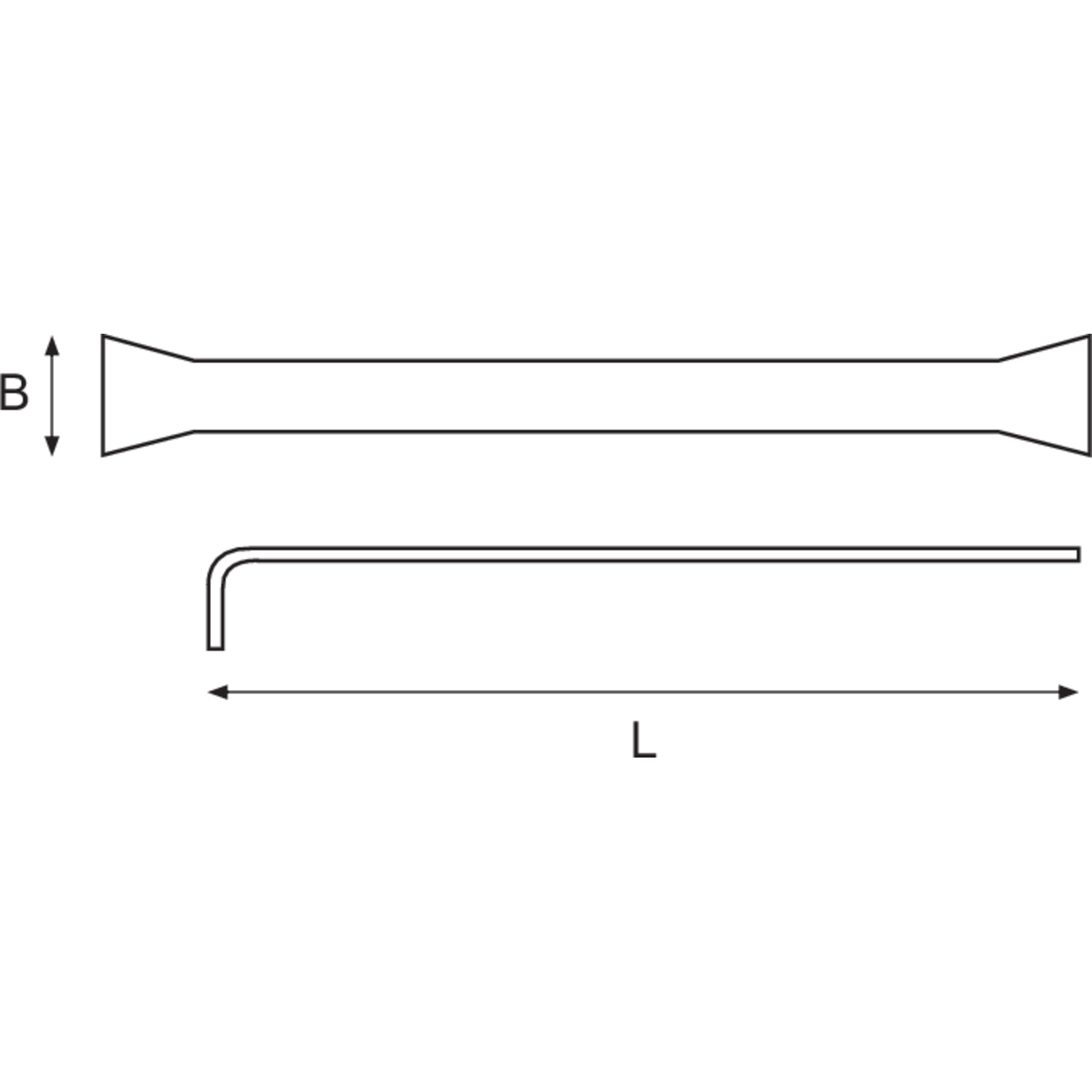 Grattoir coudé antidéflagrant aluminium bronze 300 mm 45 mm BAHCO - NS700-300