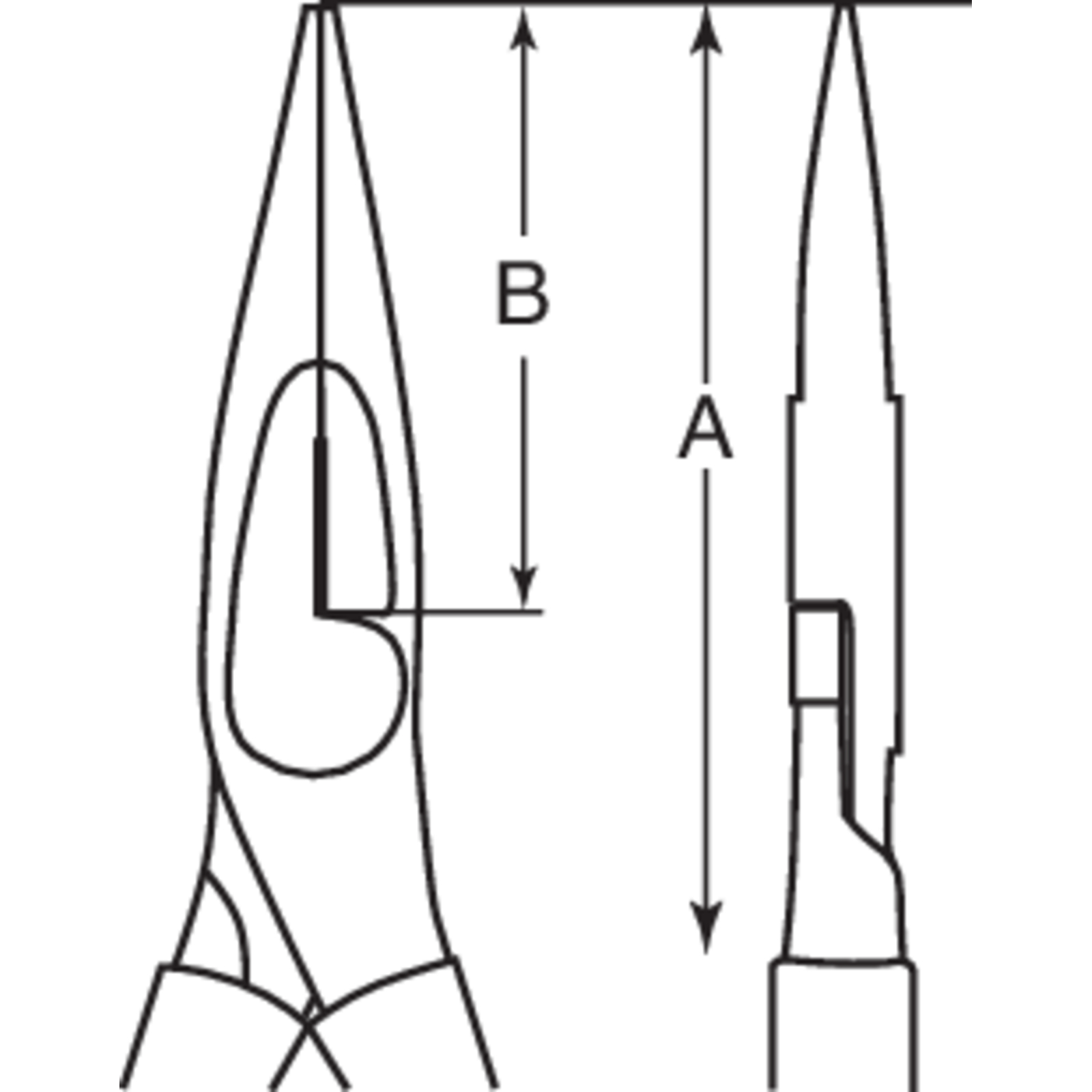 Pince à bec long antidéflagrante aluminium bronze 160 mm BAHCO - NS406-160