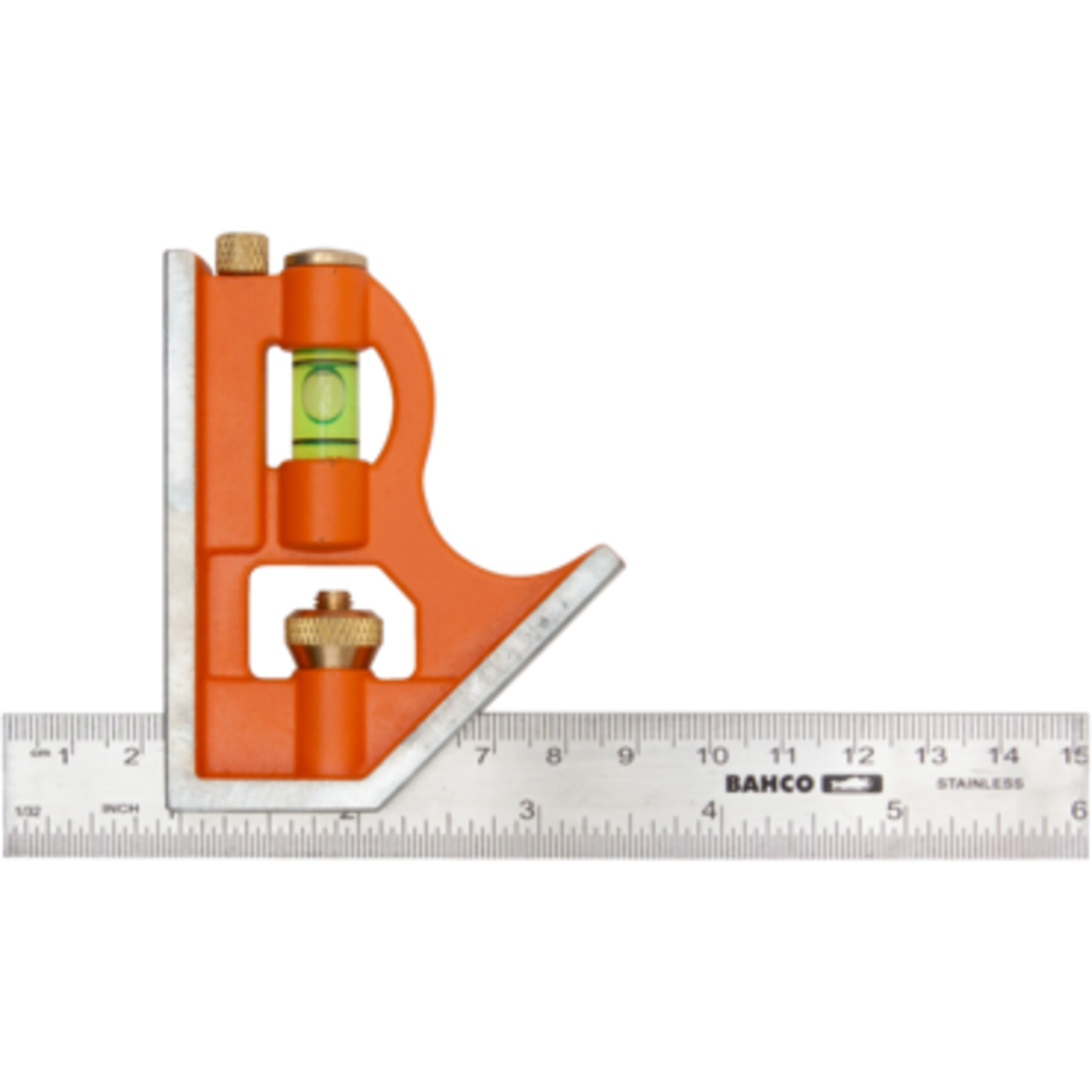 Équerre à coulisse 150 mm avec niveau à bulle et tire-ligne métal BAHCO - CS150