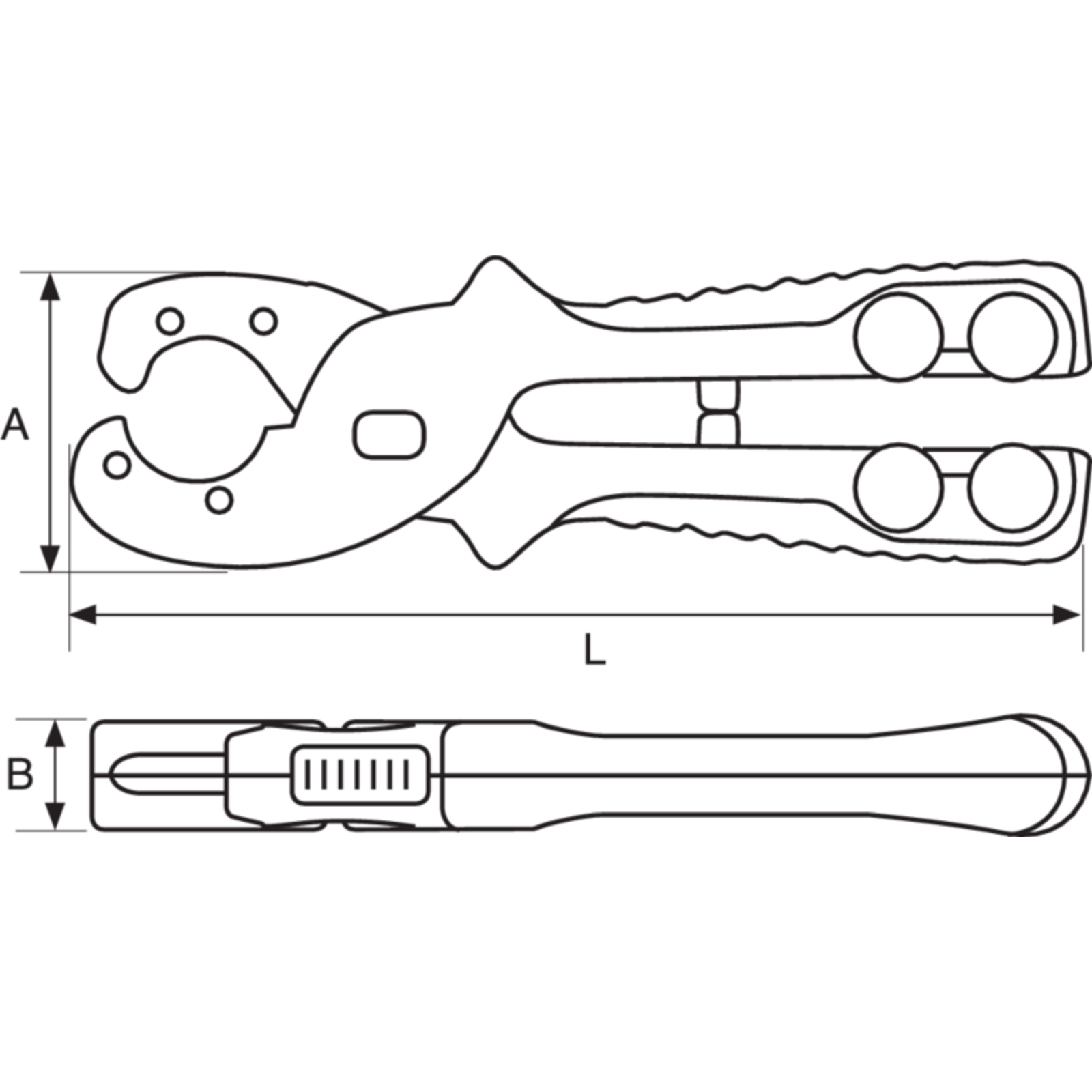 Coupe-tubes plastique multicouches 26 mm avec système Twist-Cut BAHCO - 412-26-MULTI