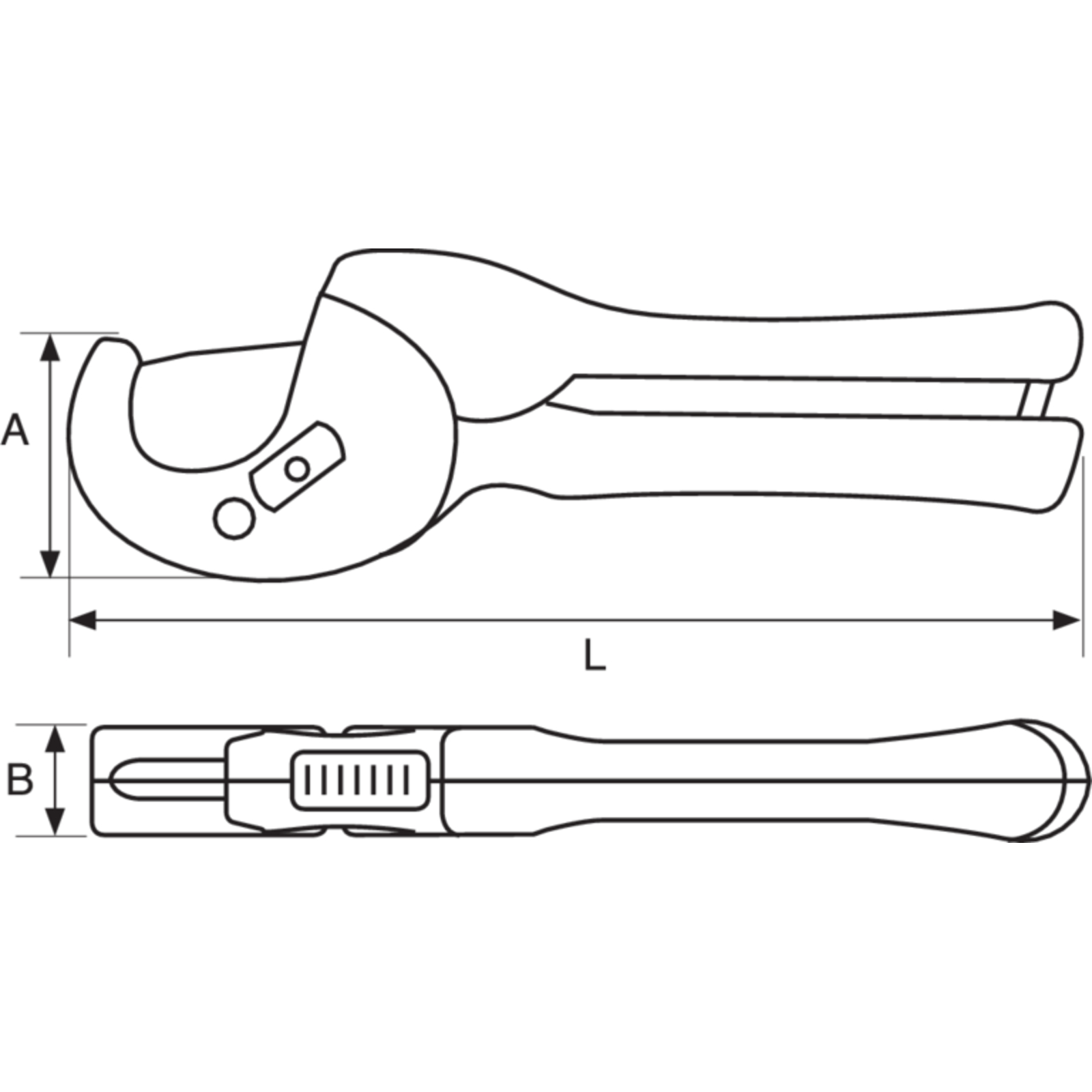 Coupe-tubes automatique pour tubes PVC PP PB et PE Ø32 mm corps PA renforcé poignée bi-matière BAHCO - 311-32