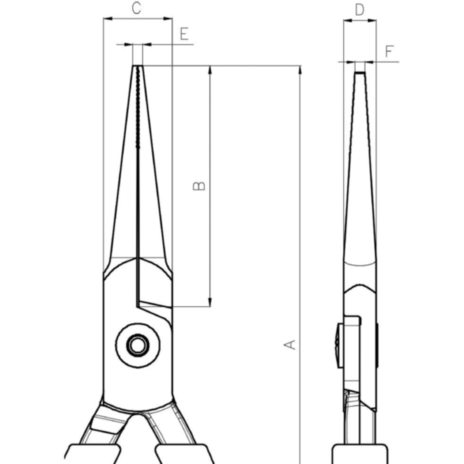 Pince à bec demi-rond 130 mm poignées PVC orange BAHCO - C3630