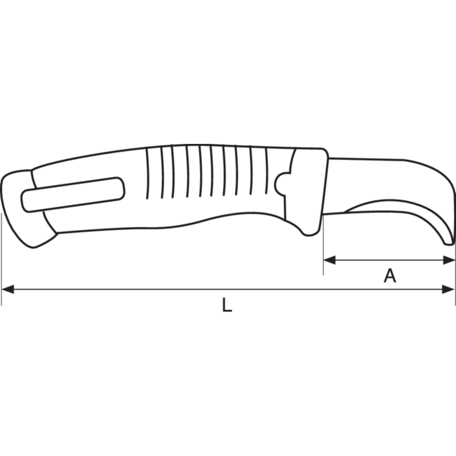 Couteau d’électricien 160 mm avec guide et étui BAHCO - 2446-EL-HELP