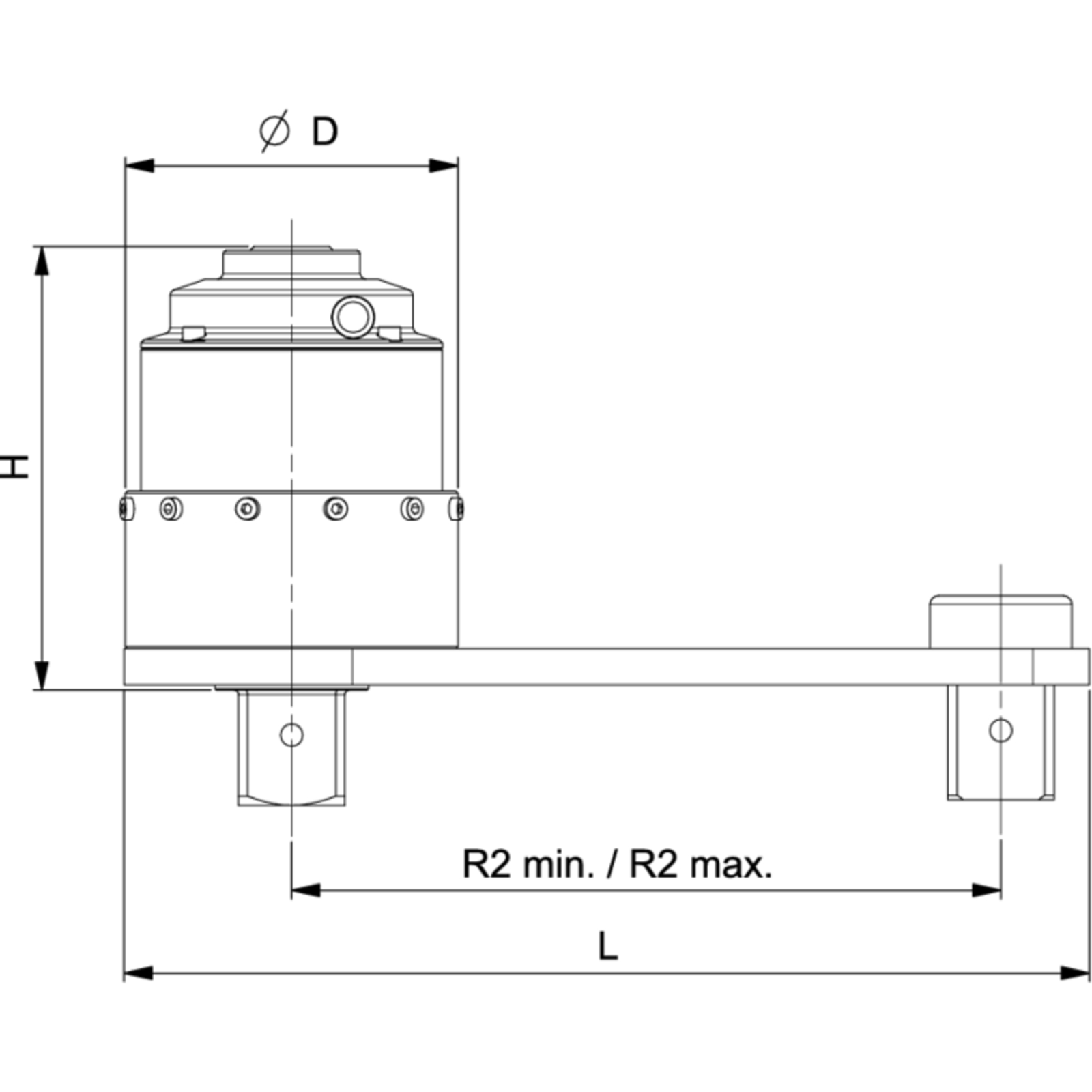 Multiplicateur de couple manuel 5.2:1 avec plaque de réaction ajustable BAHCO - 9505-3400