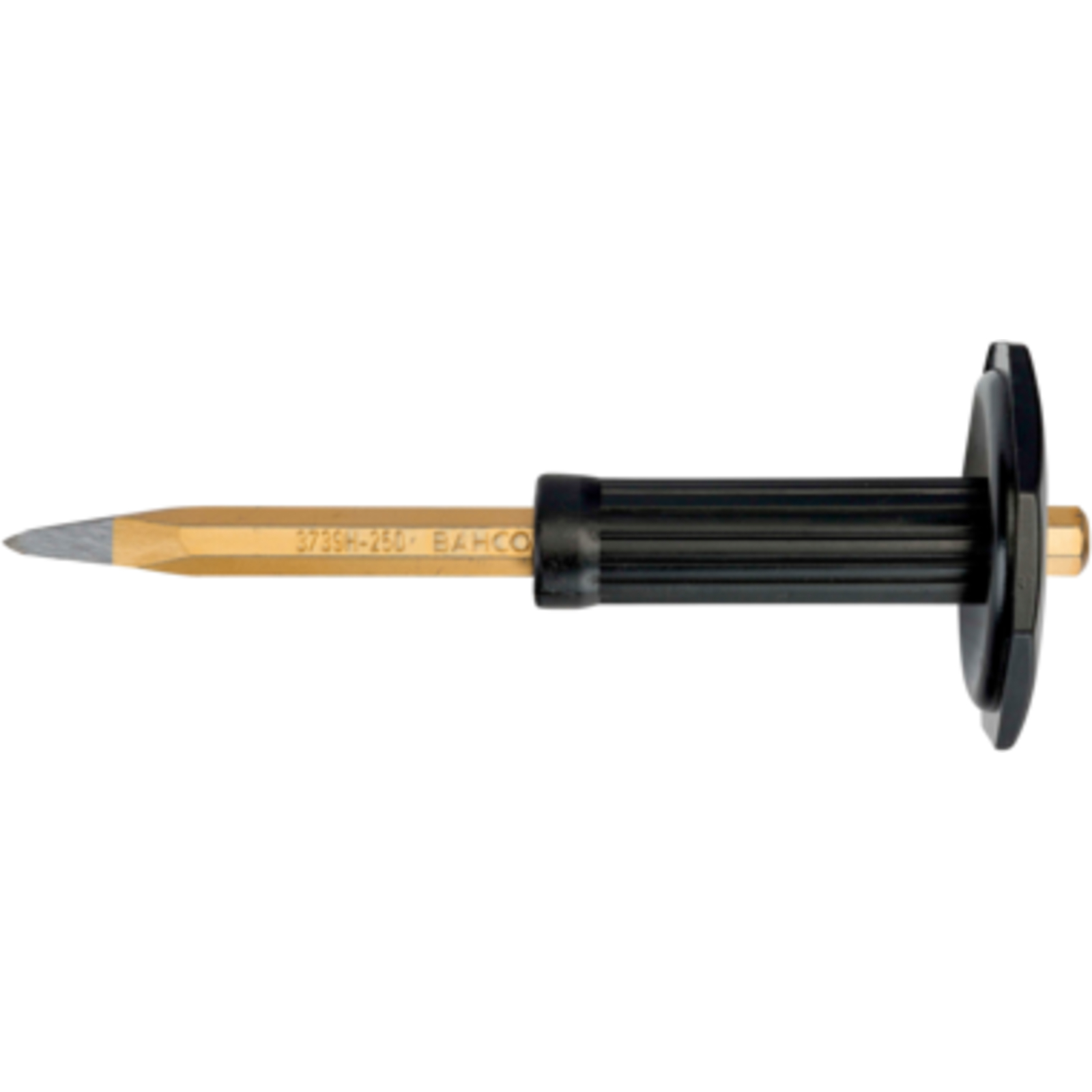 Burin pointu corps octogonal 300 mm avec protège-main plastique BAHCO - 3739H-300