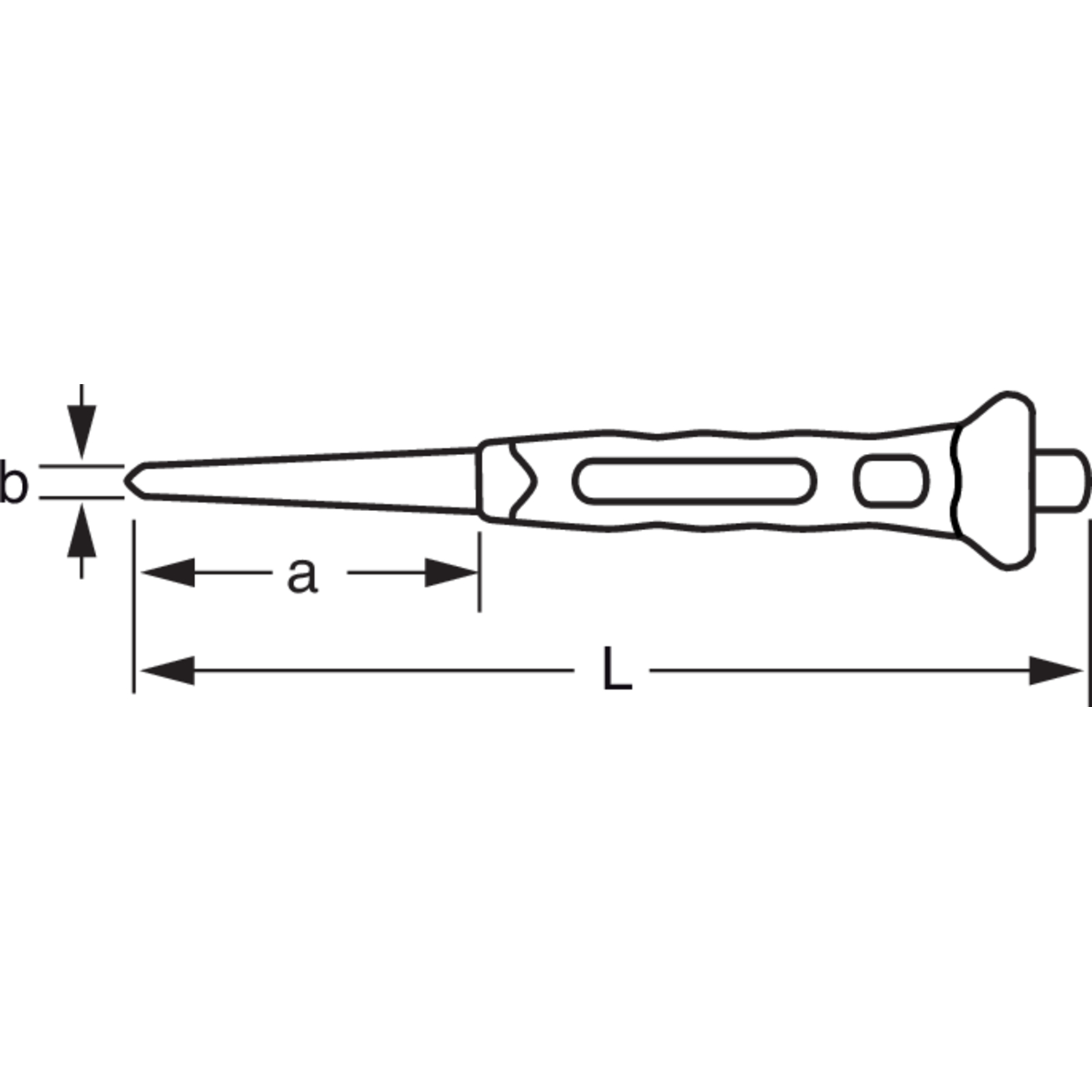 Pointeau bi-matière 165 mm avec manille sécurité travail en hauteur BAHCO - TAH3755BM-4