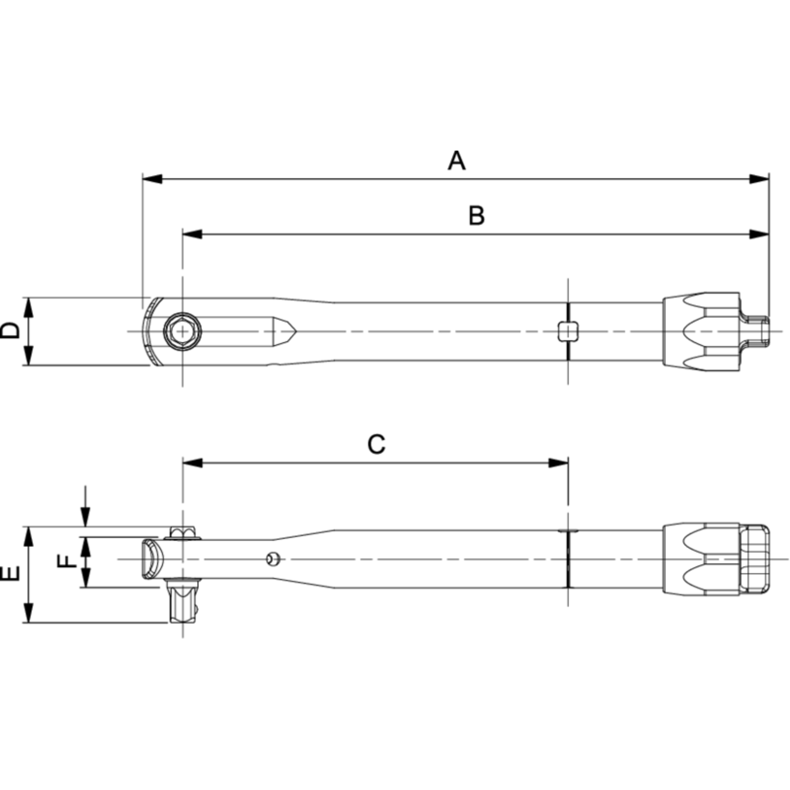 Clé dynamométrique réglable 1-5 Nm carré 1/4'' compacte BAHCO - 6852-5