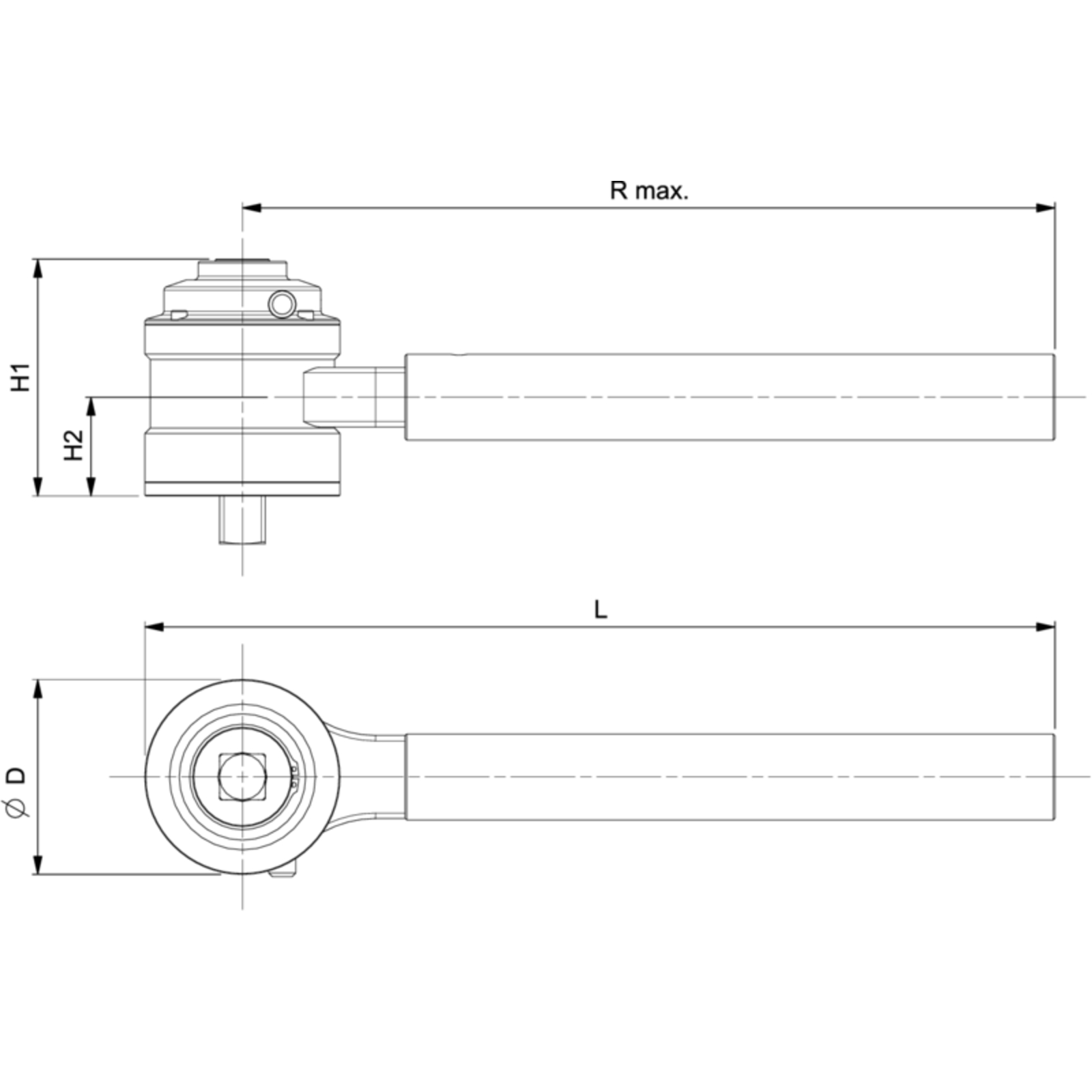 Multiplicateur de couple manuel 3000 Nm 15,5:1 avec bras de réaction droit BAHCO - 95155B-3000