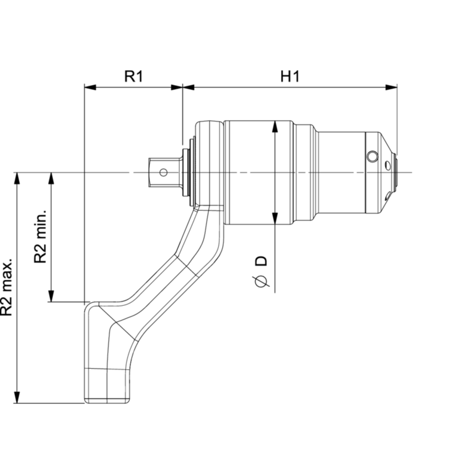 Multiplicateur de couple manuel 2000 Nm avec bras de réaction coudé BAHCO - 9527CR-2000