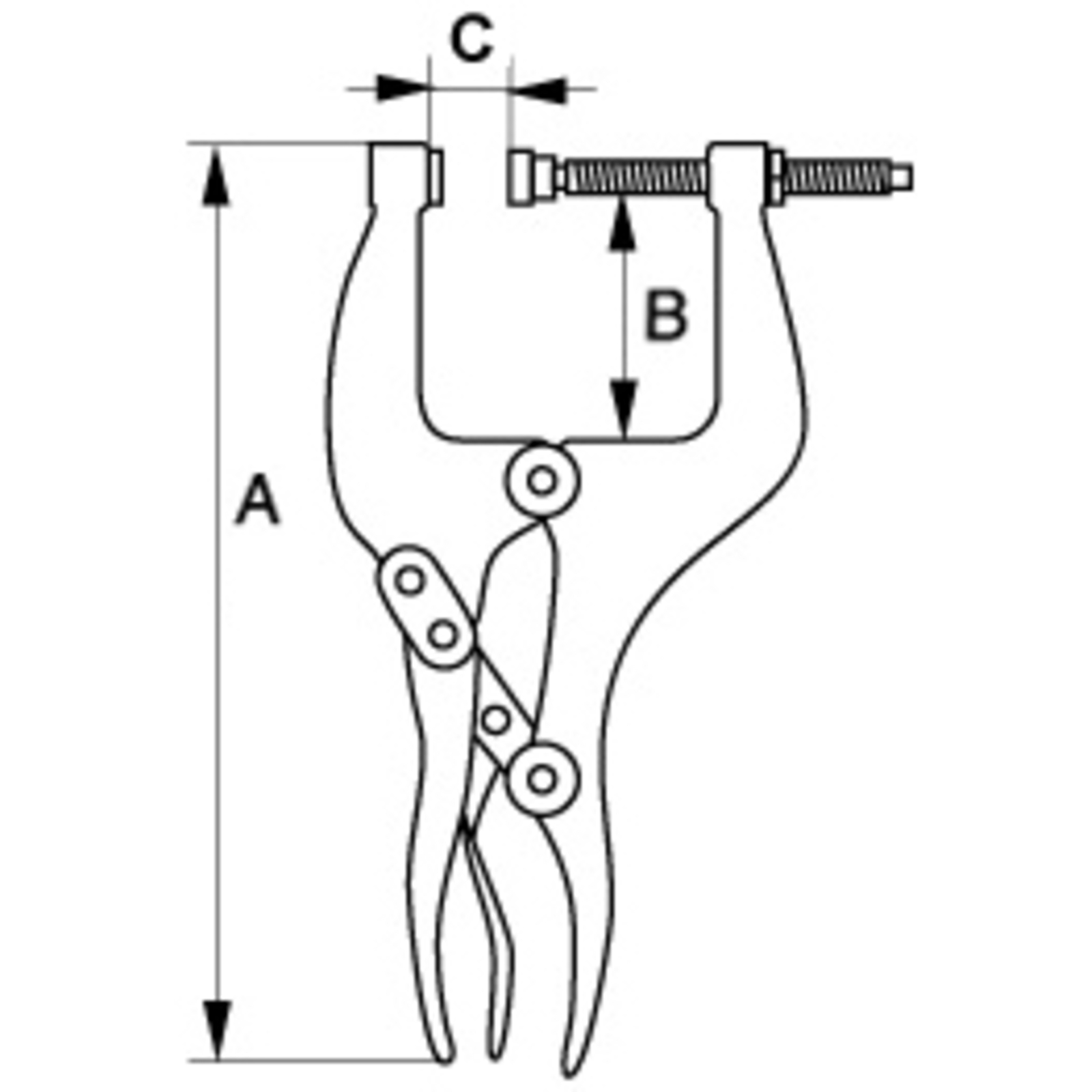 Pince-étau automatique ouverture 70 mm 196 mm finition phosphatée BAHCO - 2949-200IP