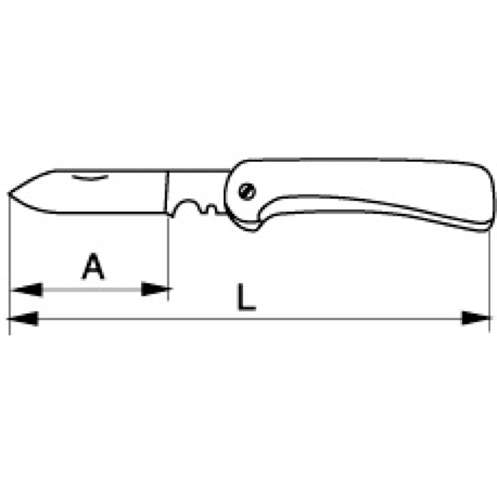 Couteau d’électricien lame repliable 65 mm manche plastique BAHCO - 2820EF2