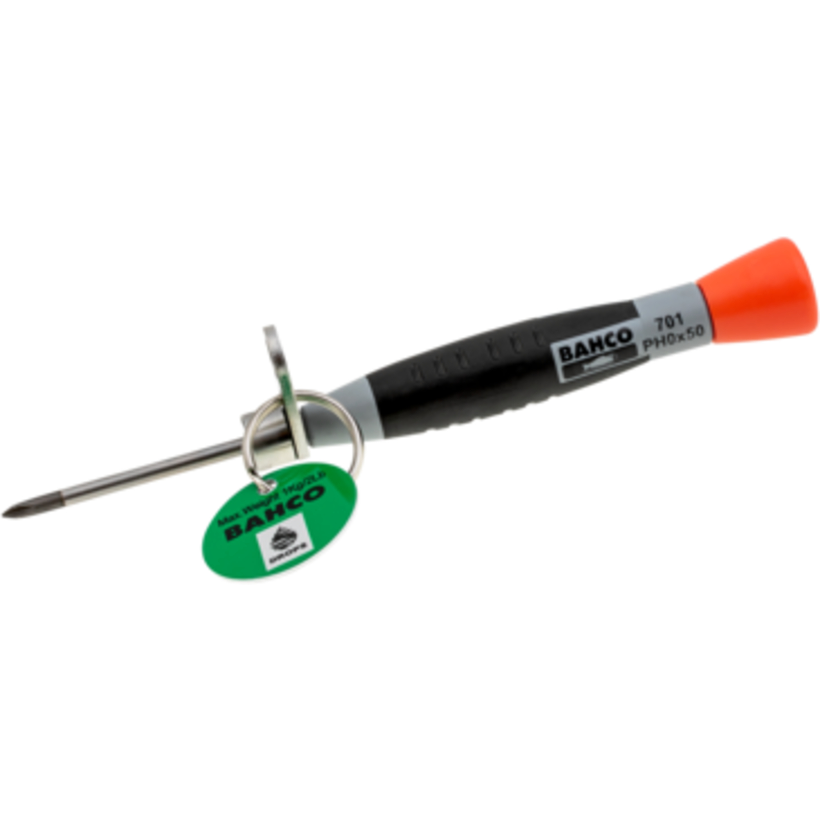 Tournevis de précision Phillips PH00 50 mm avec anneau sécurité inox BAHCO - TAH701-00-50
