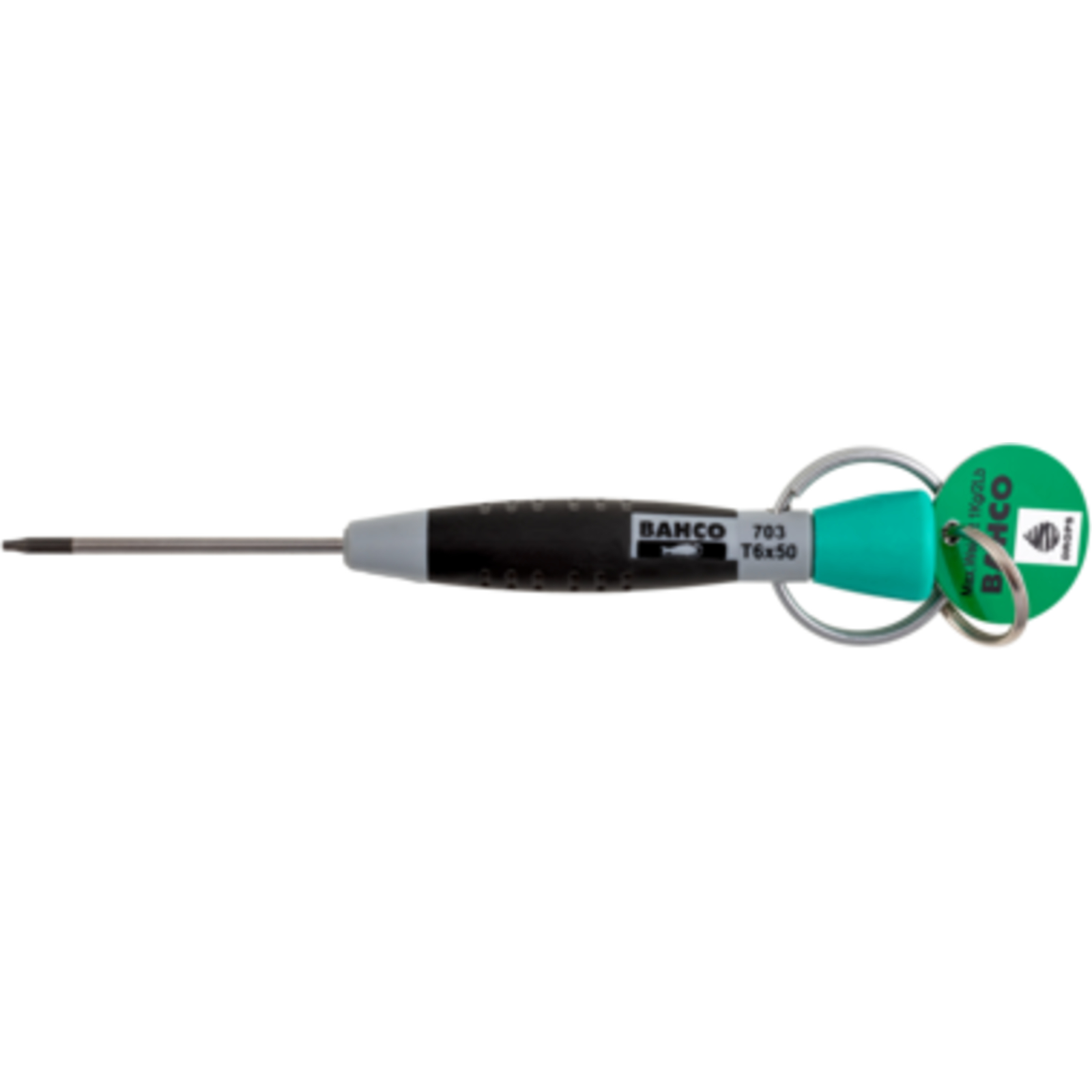 Tournevis de précision Torx T15 75 mm avec anneau sécurité inox BAHCO - TAH703-15-75