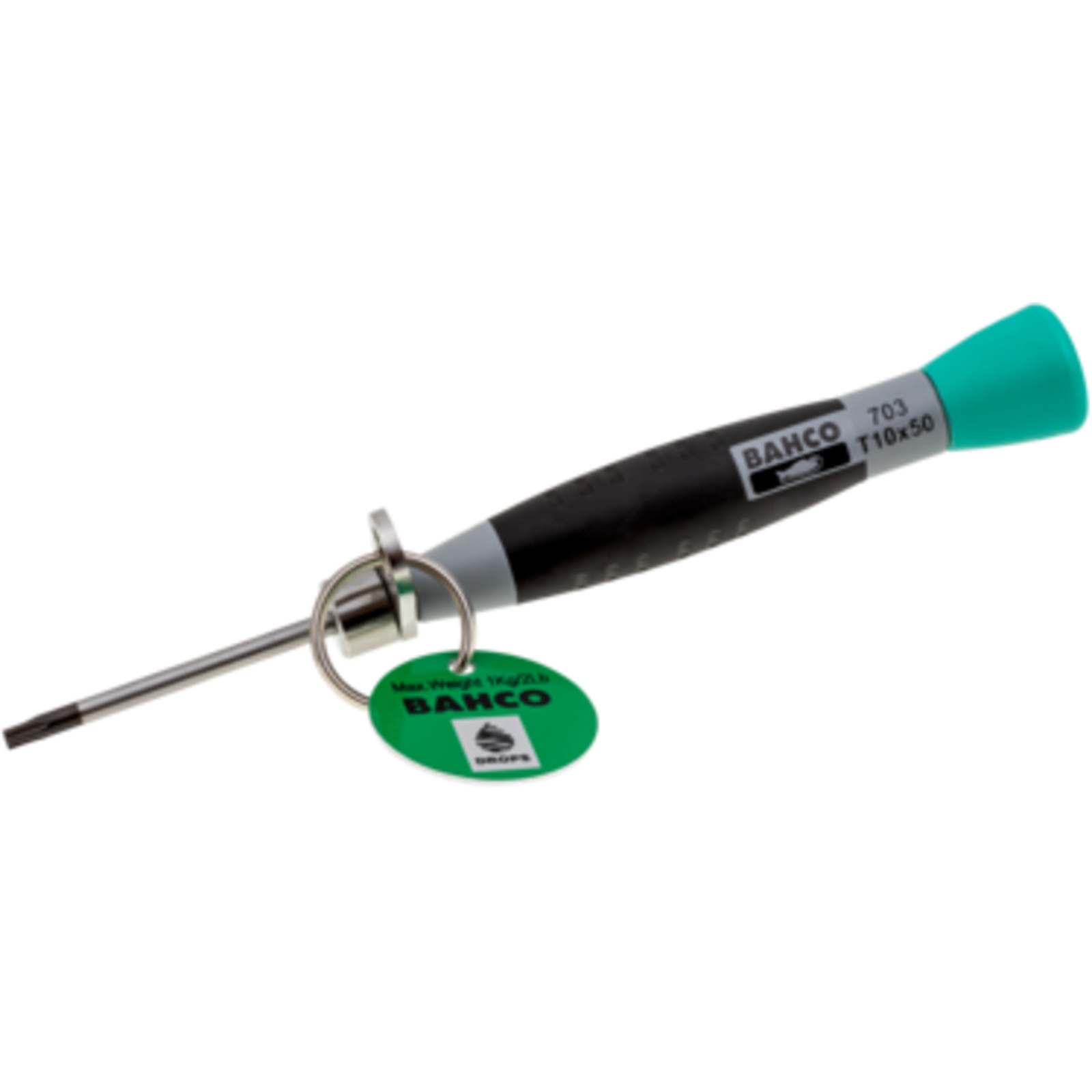 Tournevis de précision Torx T15 75 mm avec anneau sécurité inox BAHCO - TAH703-15-75