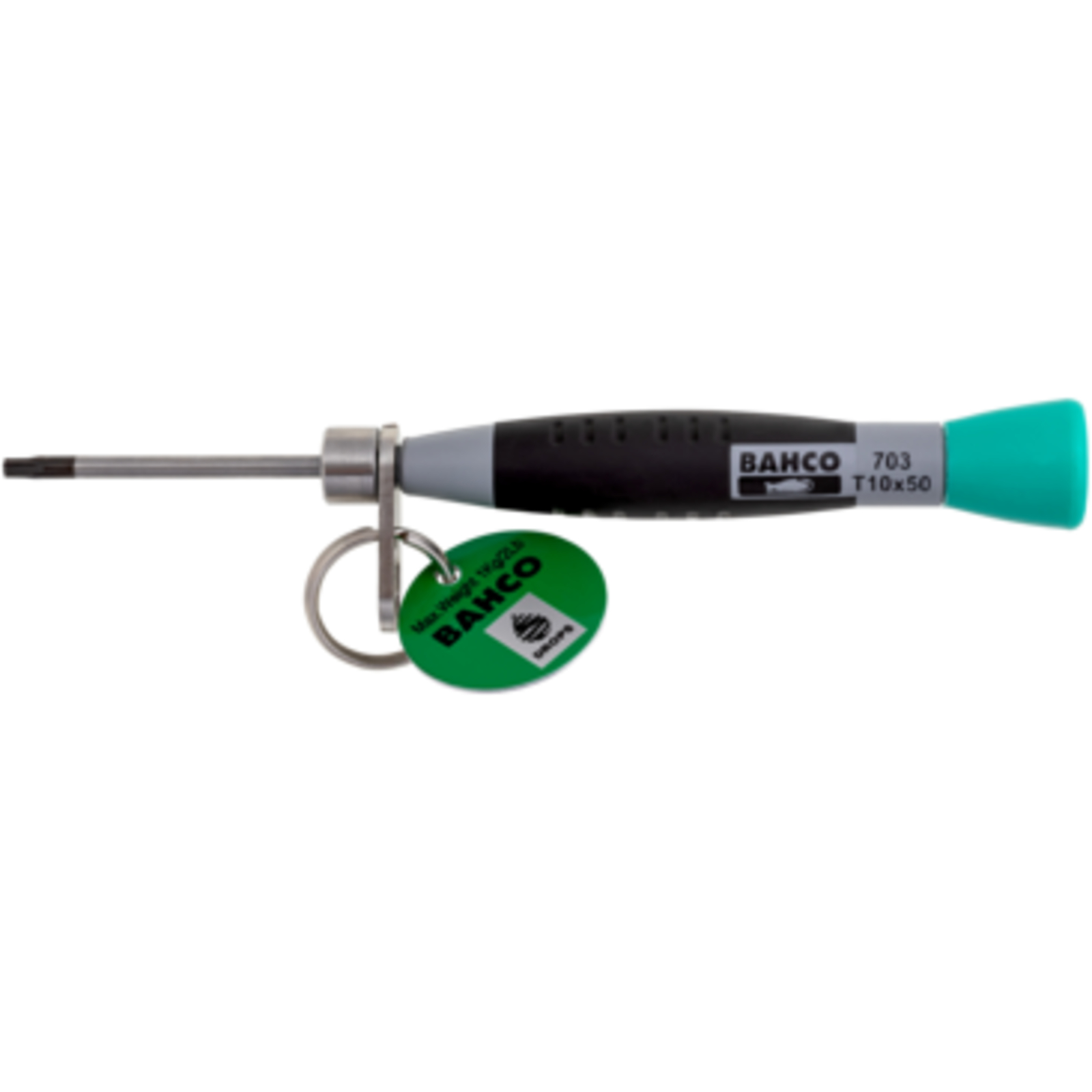 Tournevis de précision Torx T15 75 mm avec anneau sécurité inox BAHCO - TAH703-15-75