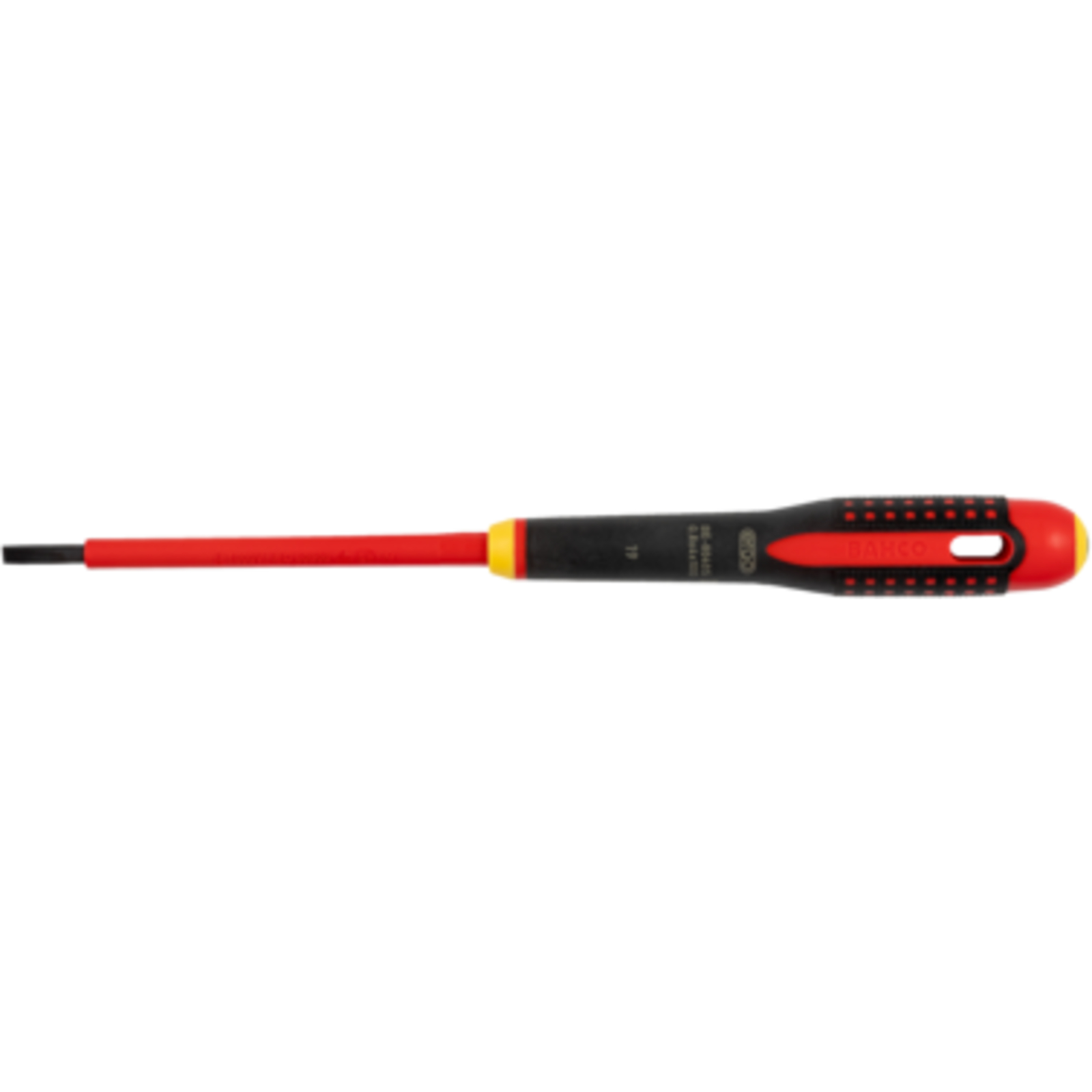 Tournevis vis à fente isolé VDE 1 x 5,5 mm ERGO manche tri-matière BAHCO - BE-8050S