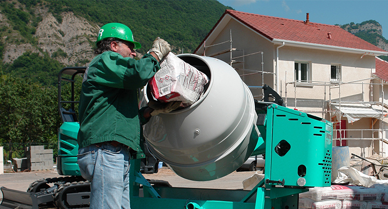 Bétonnière S350R IMER électrique tractable mono cuve acier 345 litres 01015821