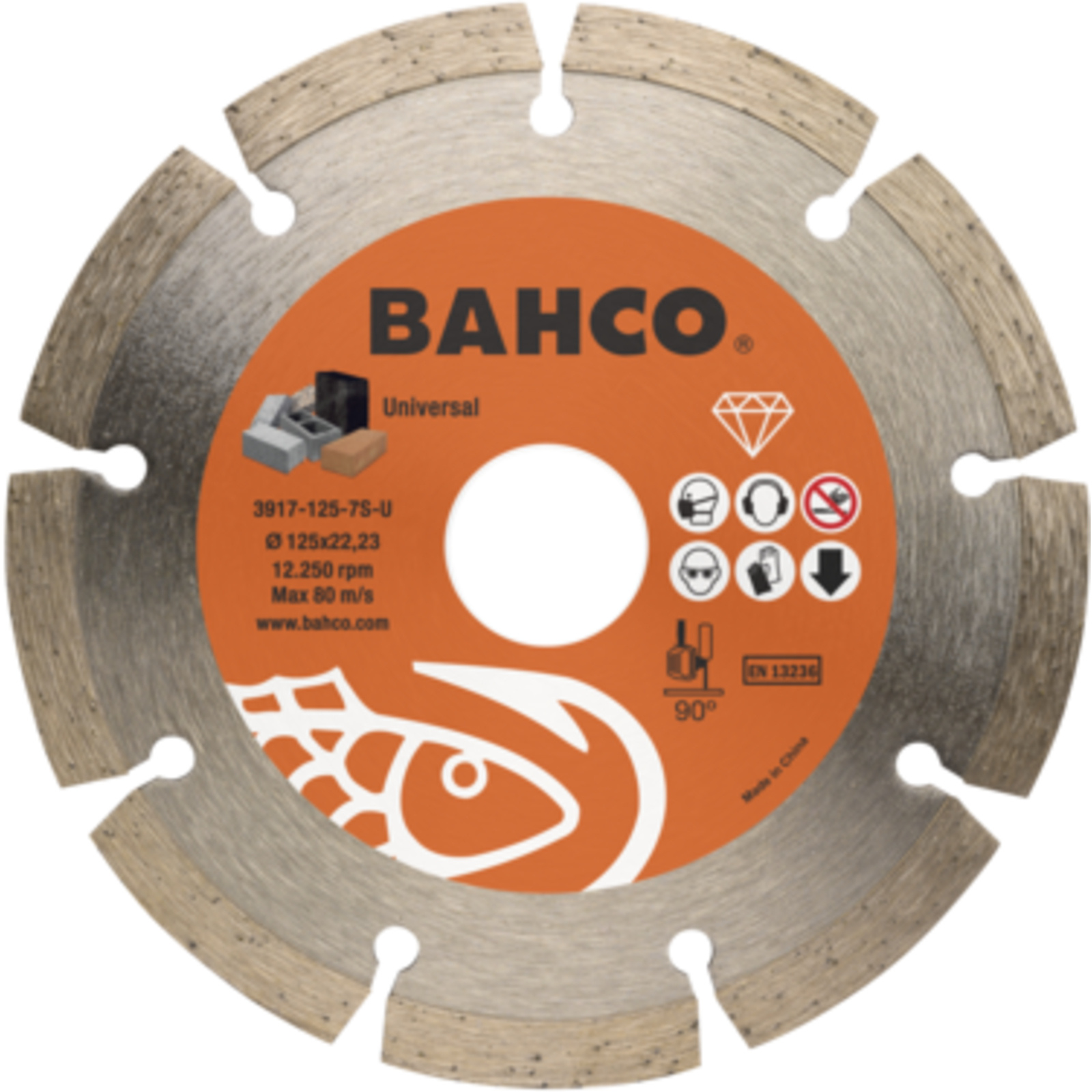 Disque diamant coupe universelle 115 x 2.5 mm jante continue 10 mm BAHCO - 3916-115-10S-UE