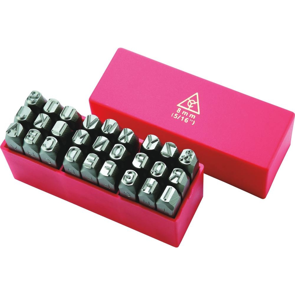 Lettre à frapper 8mm - boîte de 27 pcs DRAKKAR TOOLS - 17286