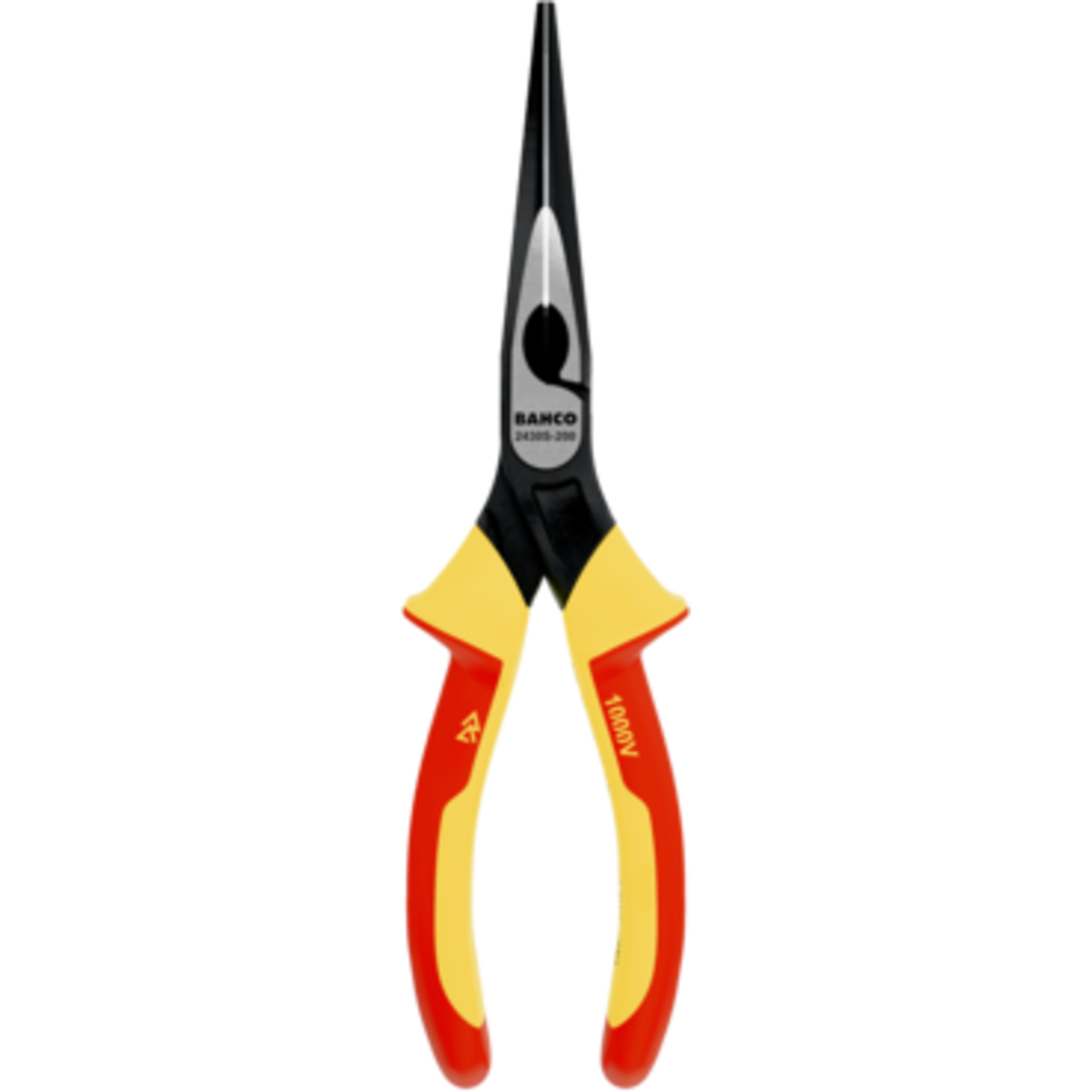 Pince à bec demi-rond 160 mm poignées isolées ERGO 1000 V finition phosphatée BAHCO - 2430 S-160