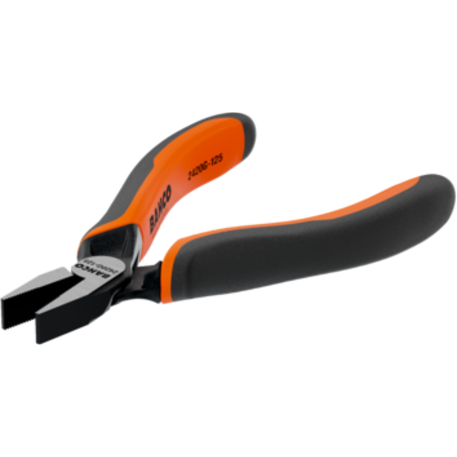 Pince à bec plat court 125 mm ERGO poignées bimatière phosphatée BAHCO - 2420 G-125
