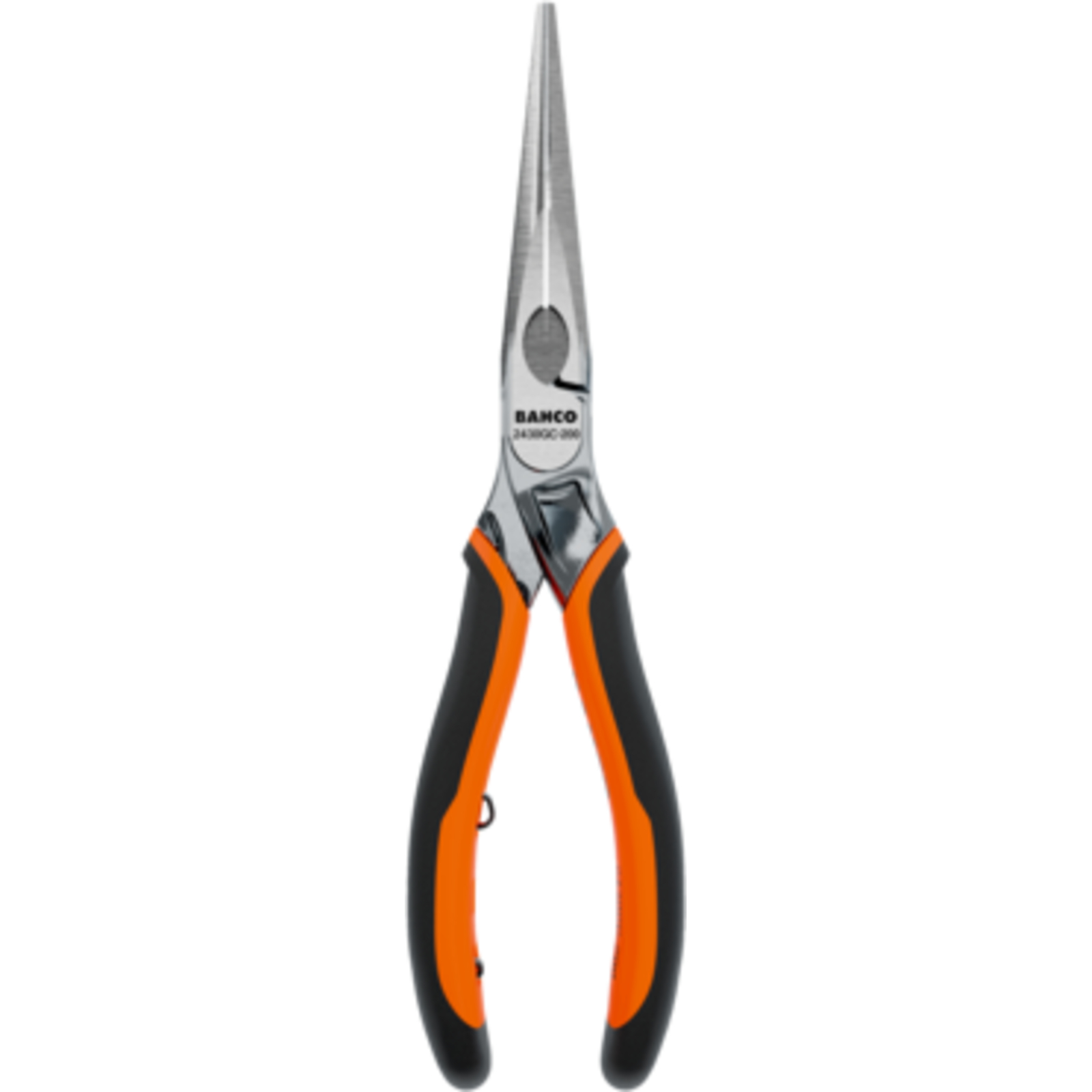 Pince à bec demi-rond long 140 mm poignées bimatière ERGO chromée BAHCO - 2430 GC-140 IP