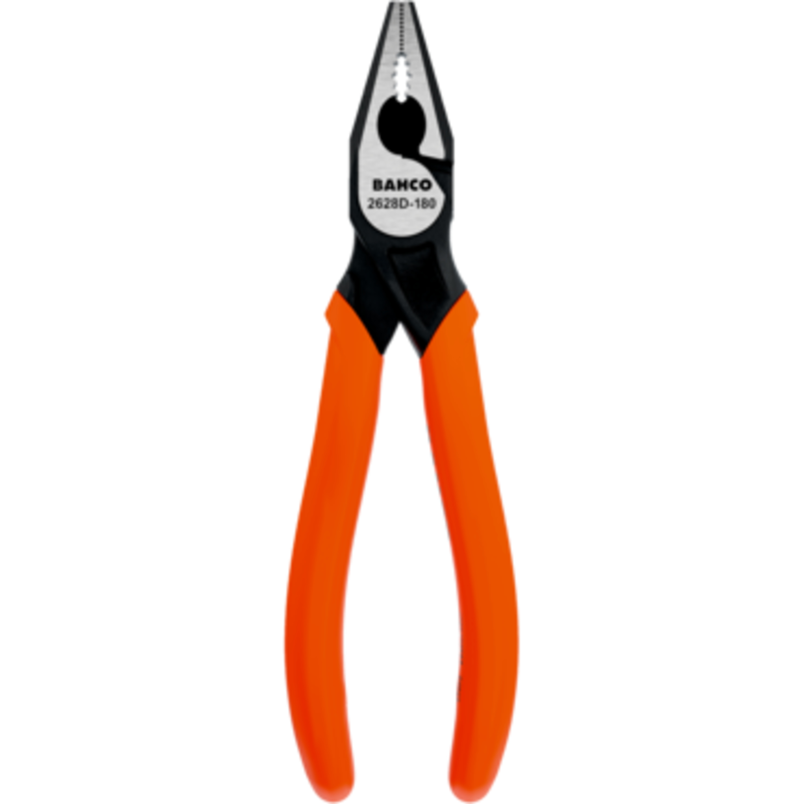 Pince universelle 180 mm poignées PVC coupe câble Fe+ 2,5 mm corde à piano 2 mm BAHCO - 2628 D-180