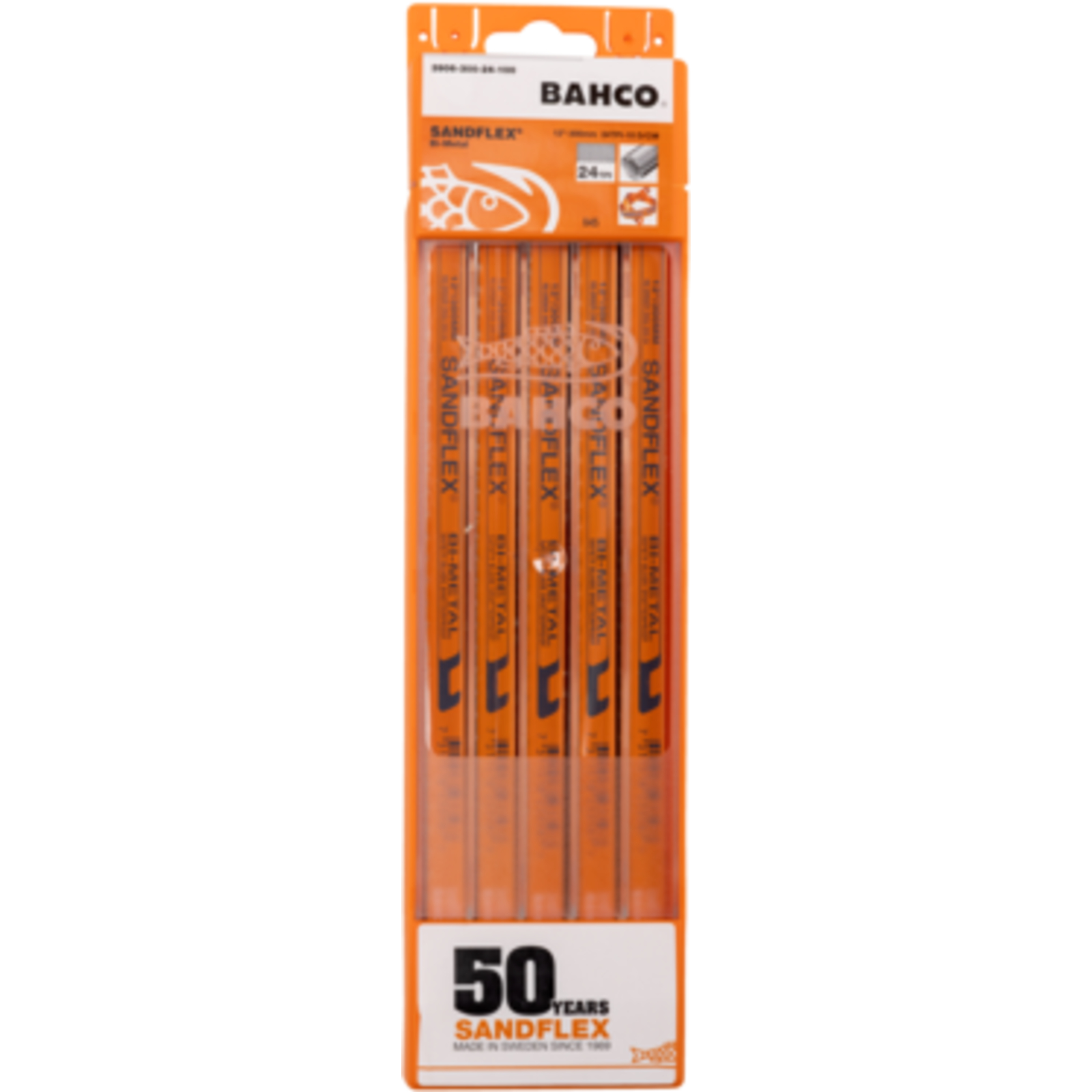 Lame de scie à métaux bimétal 300 mm 18 dents Sandflex 100 pcs BAHCO - 3906-300-18-100