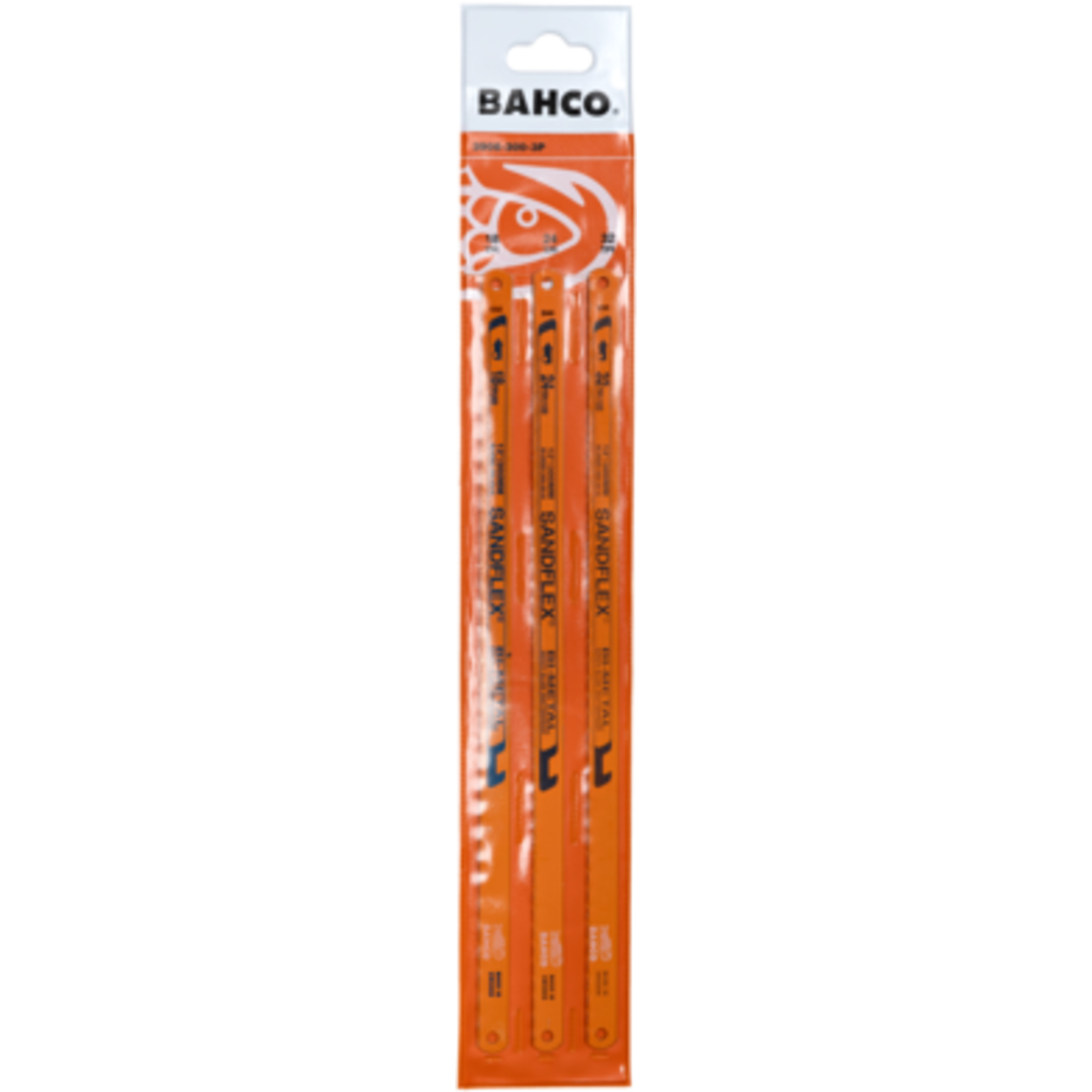 Lame de scie à métaux bimétal 300 mm 18 dents Sandflex 100 pcs BAHCO - 3906-300-18-100