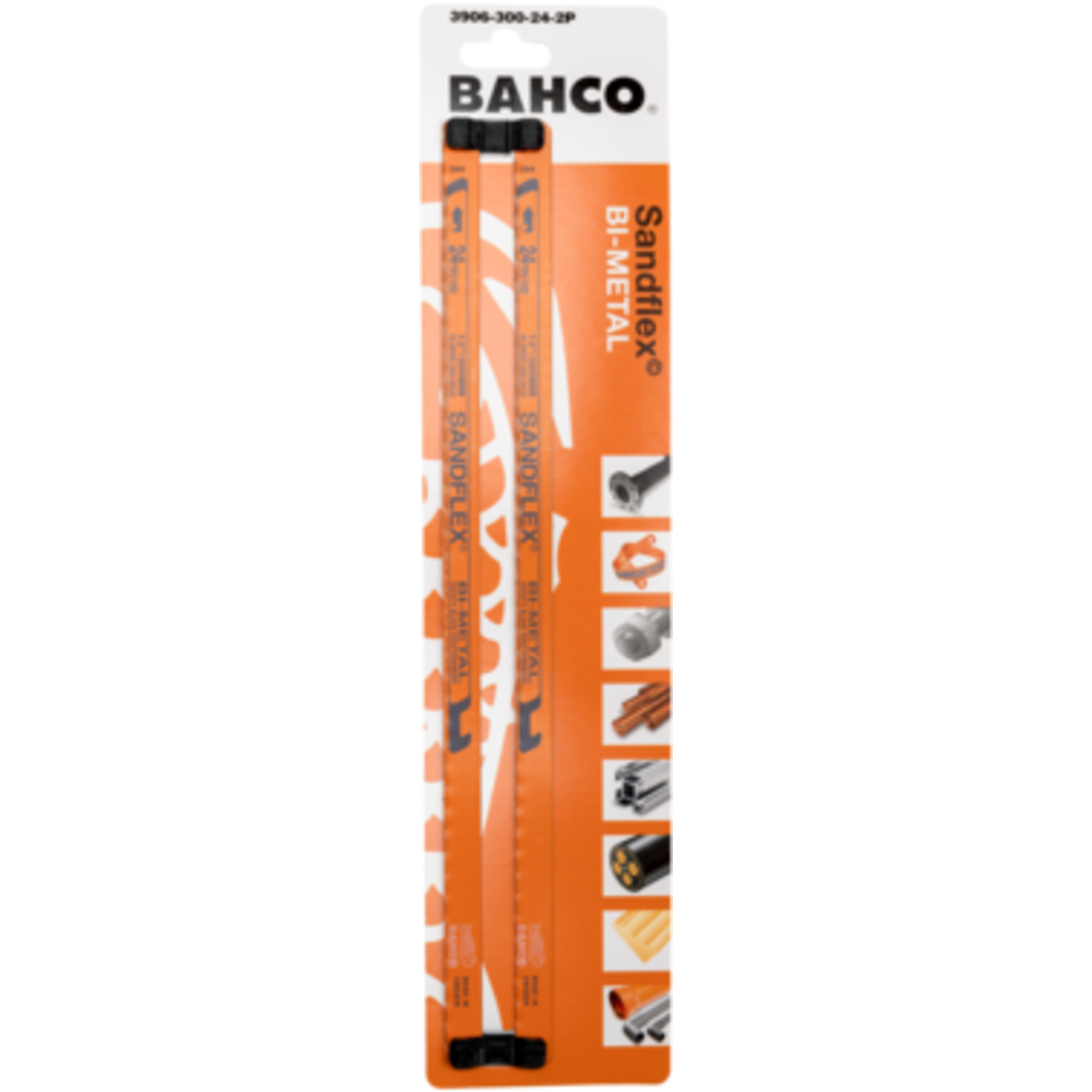 Lame de scie à métaux bimétal 300 mm 18 dents Sandflex 100 pcs BAHCO - 3906-300-18-100