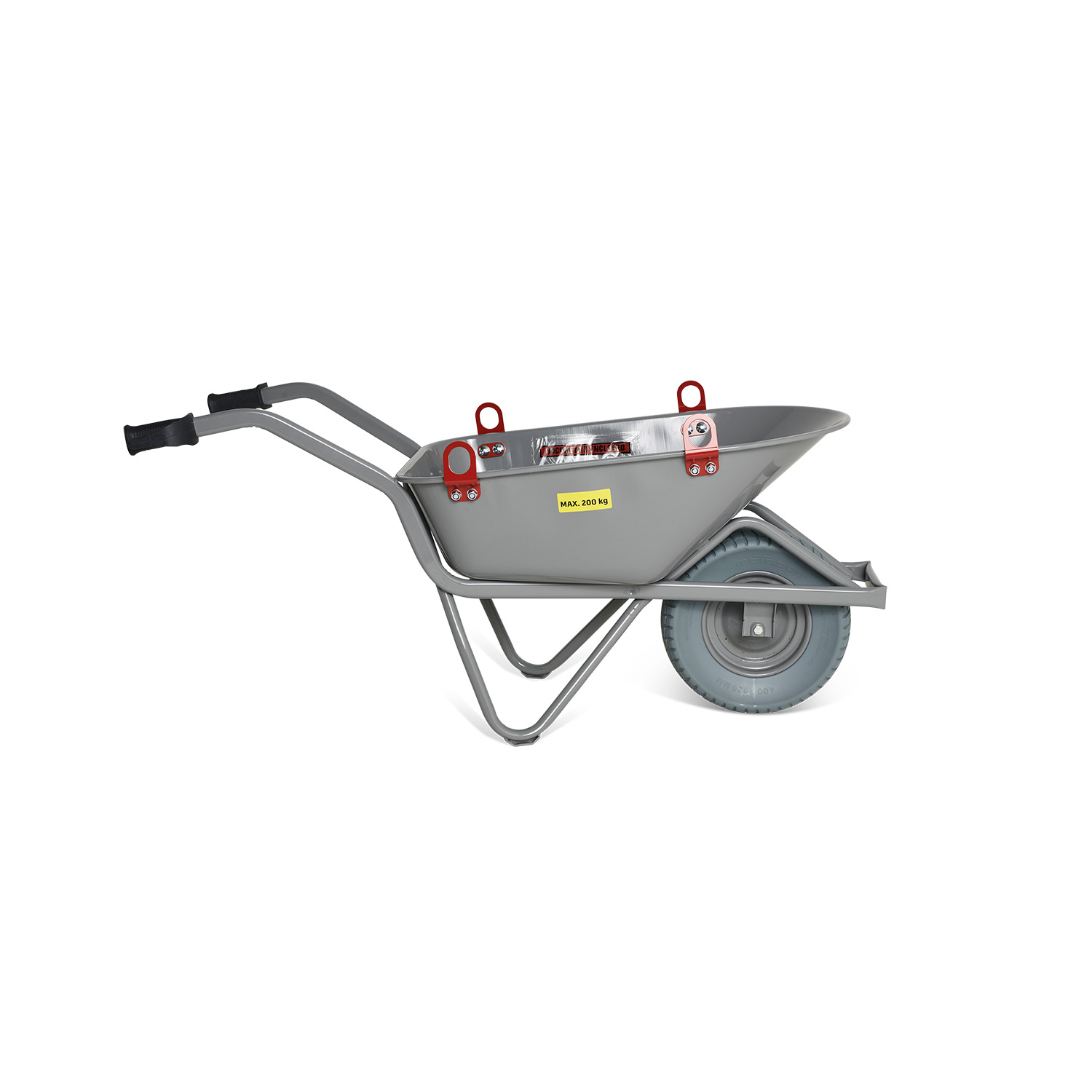 Brouette MATADOR avec anneau de levage caisse peinte 80 L roue increvable - 17616
