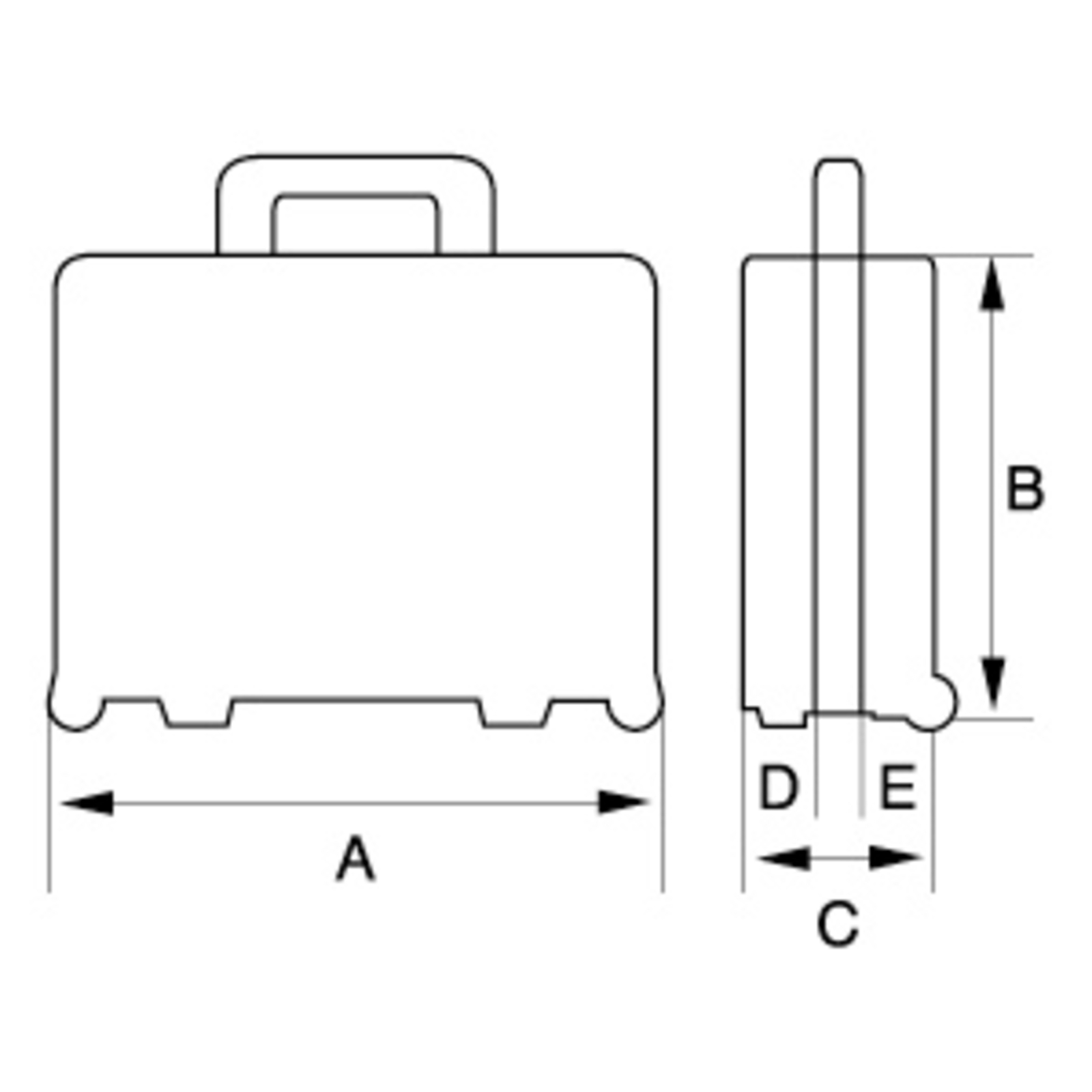 Boîte à outils rigide 23 L avec fermeture clé et compartiments BAHCO - 4750RC01