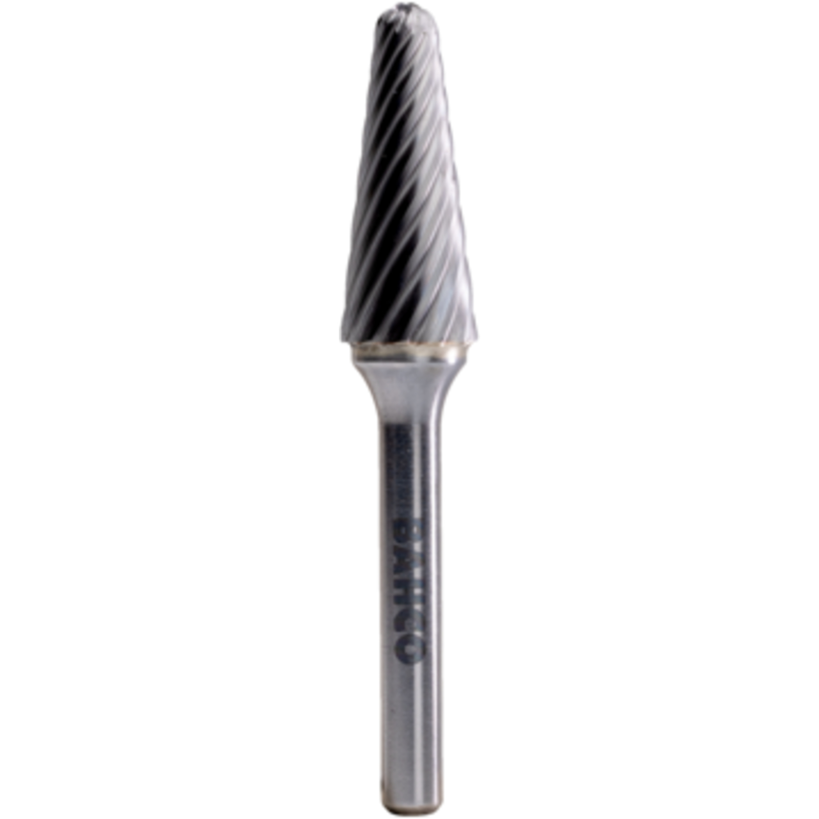Fraise lime conique bout rond carbure 9,6 x 19 mm inox 10 dents 6 mm BAHCO - L1020I06