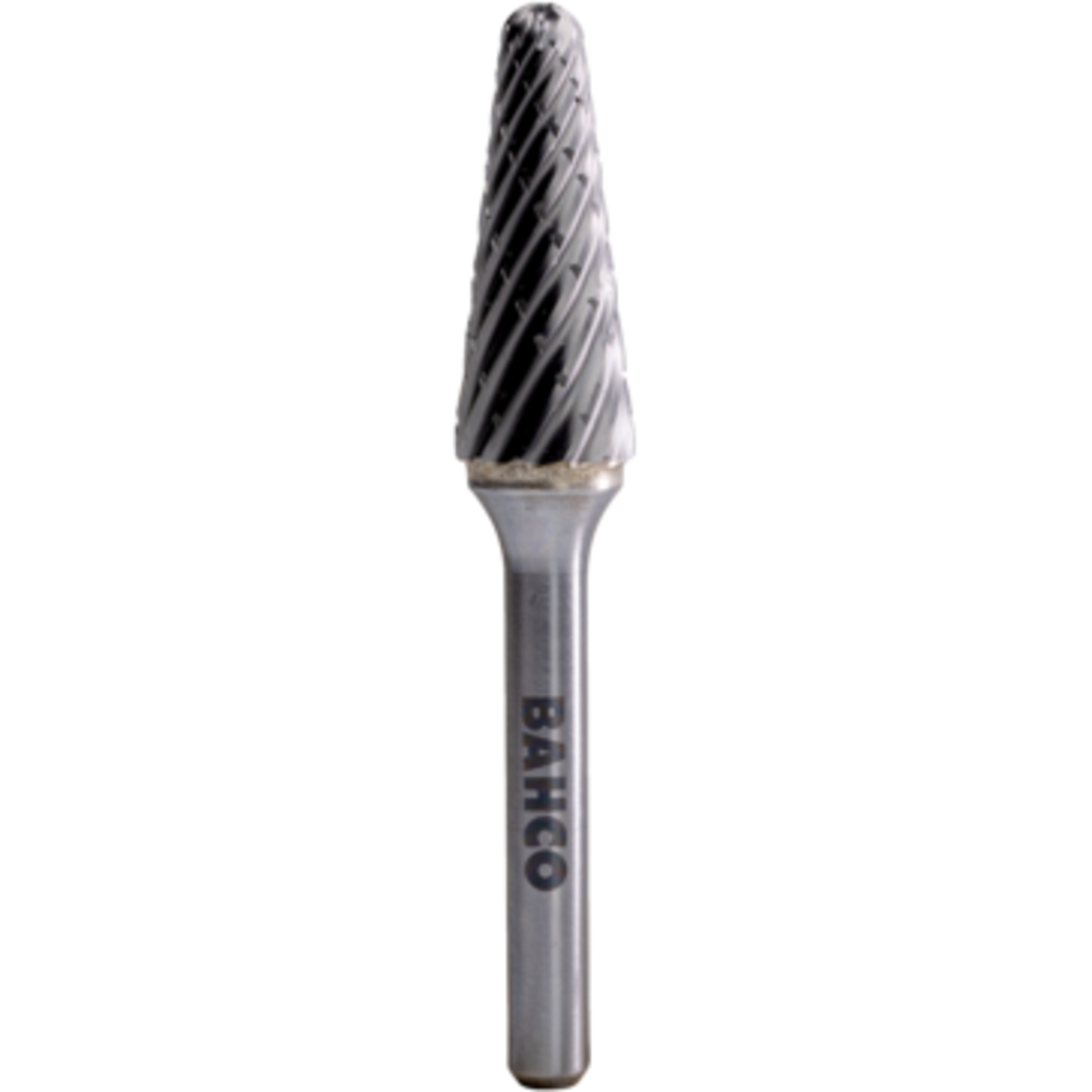Fraise lime conique bout rond carbure 9,6 x 19 mm acier 10/5 dents 6 mm BAHCO - L1020S06