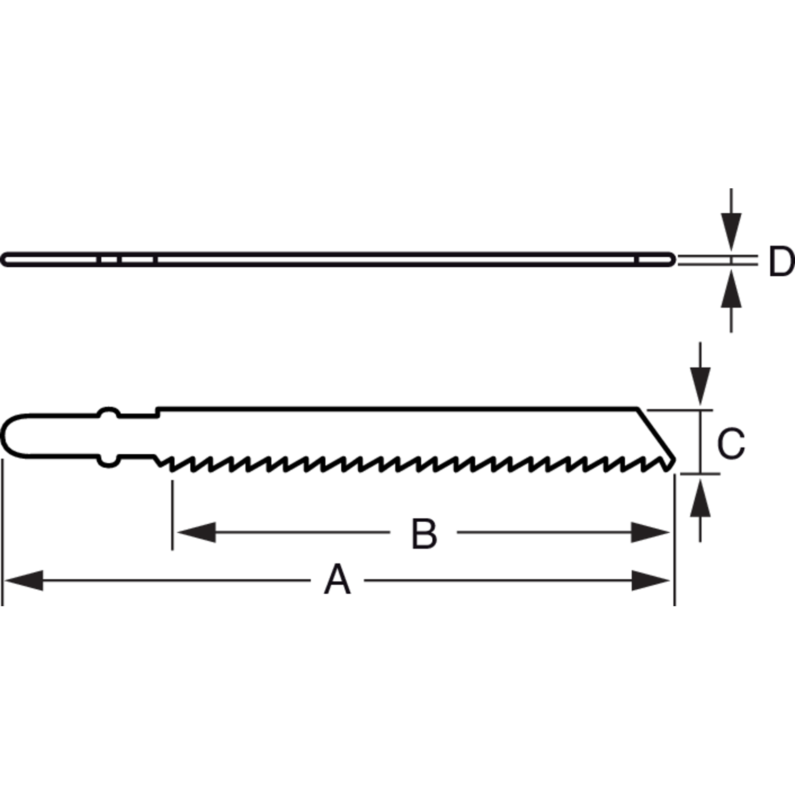 Lame scie sauteuse tige en T bois et métal 132 mm 10/14 TPI 5 pcs bimétal BAHCO - 91-4PWM-5P