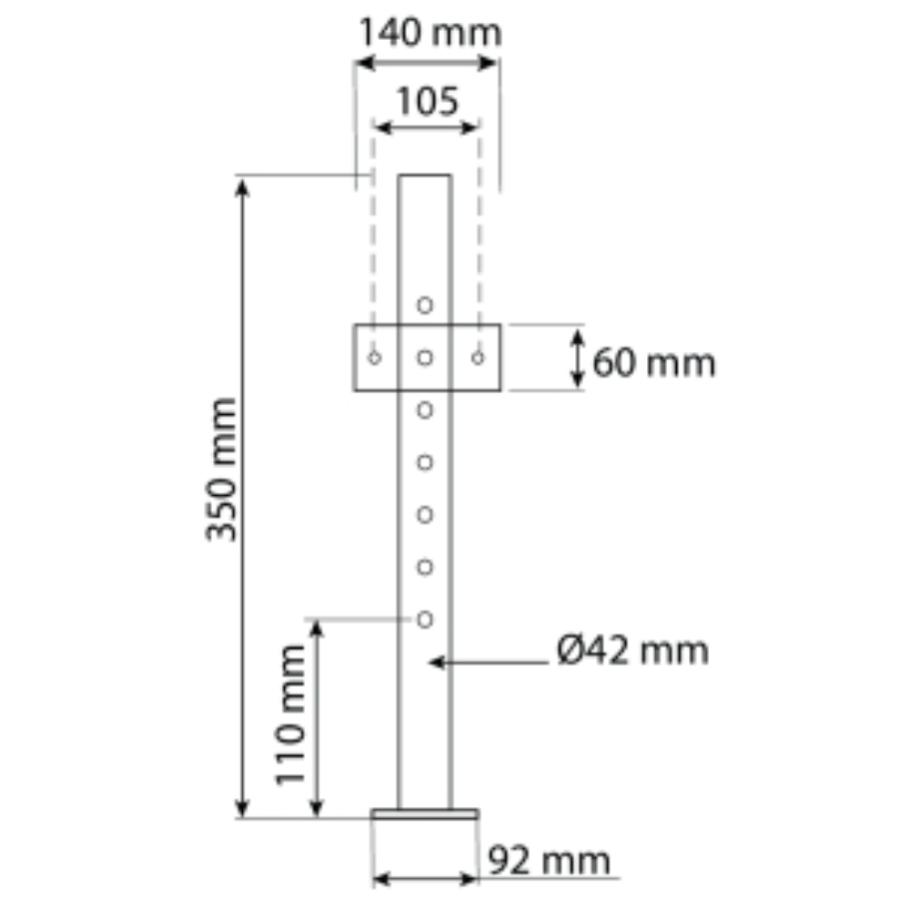 BEQUILLE DIAMETRE 42 200KGS - ALKO - 18127