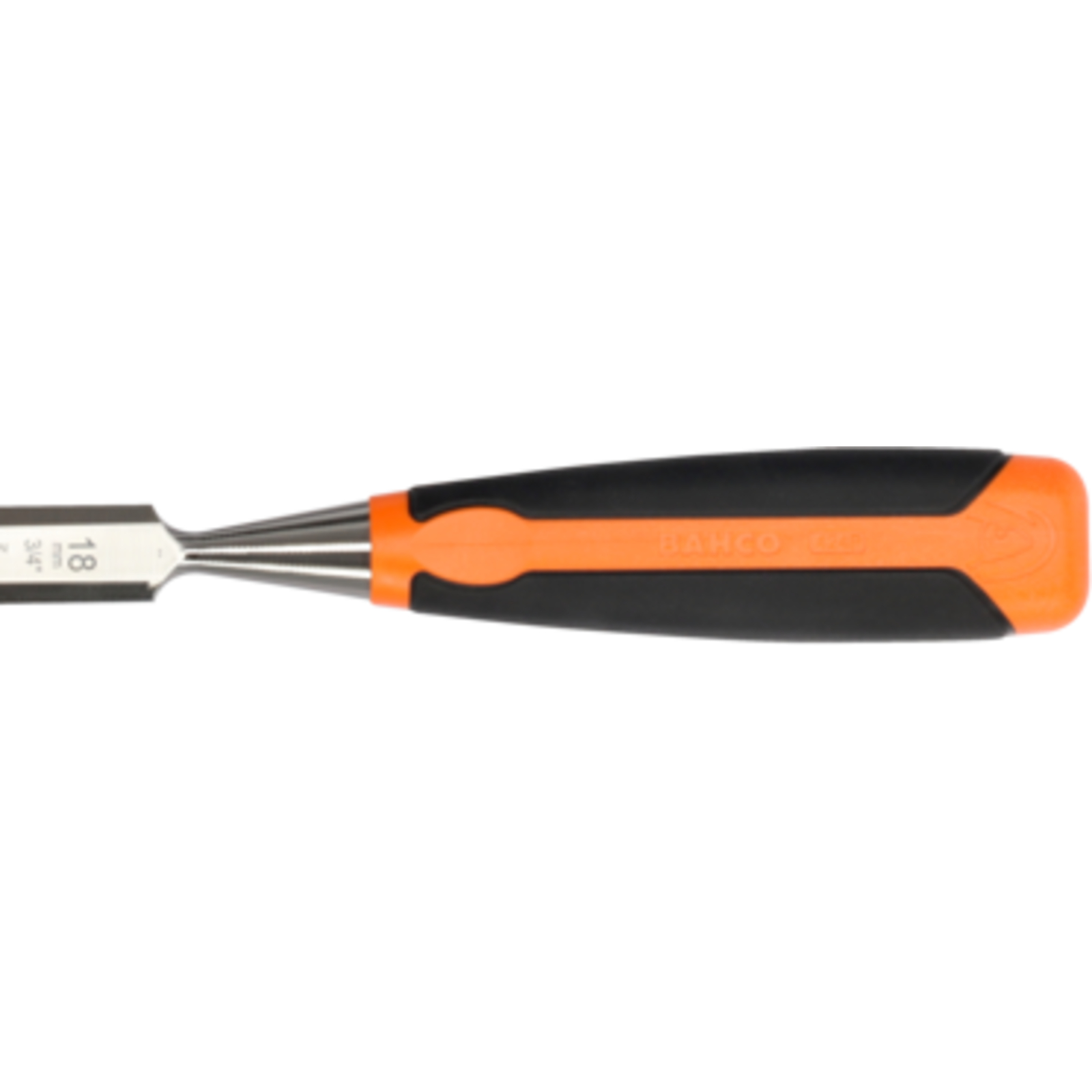 Burin bois lame 4 mm manche bi-matière caoutchouc avec étui BAHCO - 424P-4