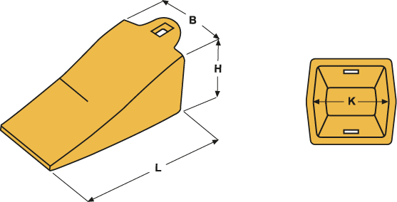 DENT CONIQUE ADAPTABLE ESCO 18TL