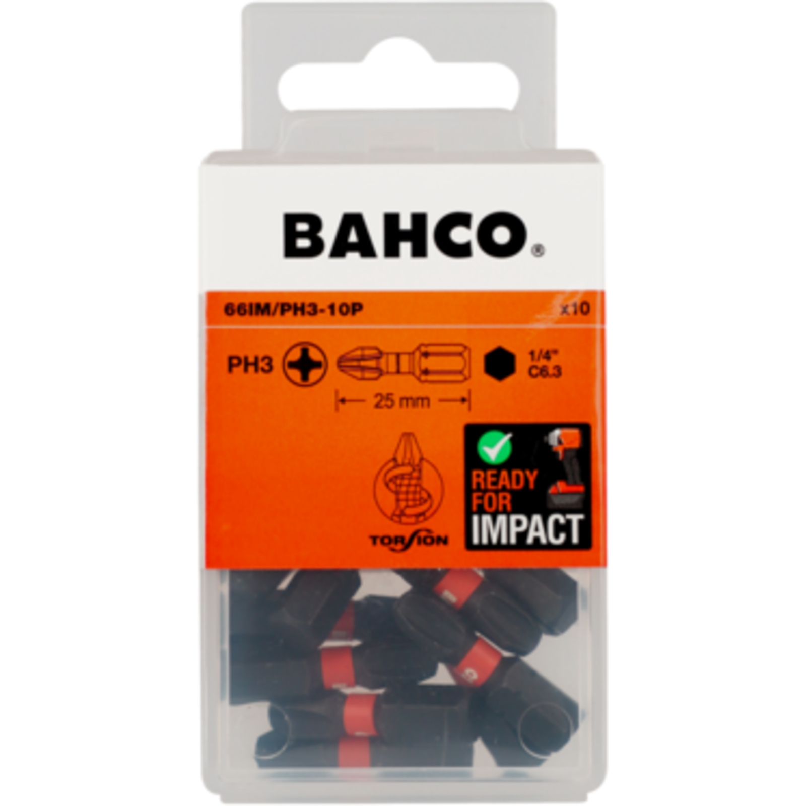 Jeu d'embouts à choc Phillips PH2 25 mm 25 pcs 1/4