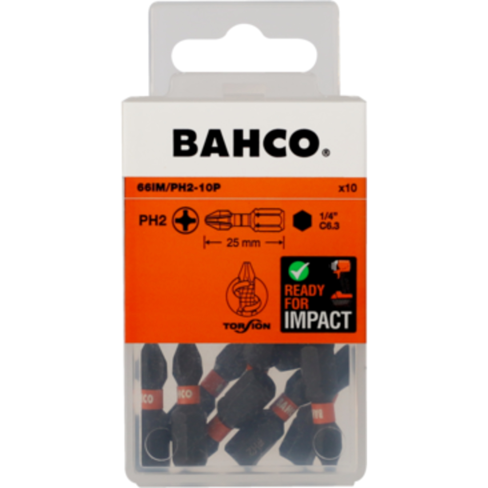 Jeu d'embouts à choc Phillips PH2 25 mm 25 pcs 1/4