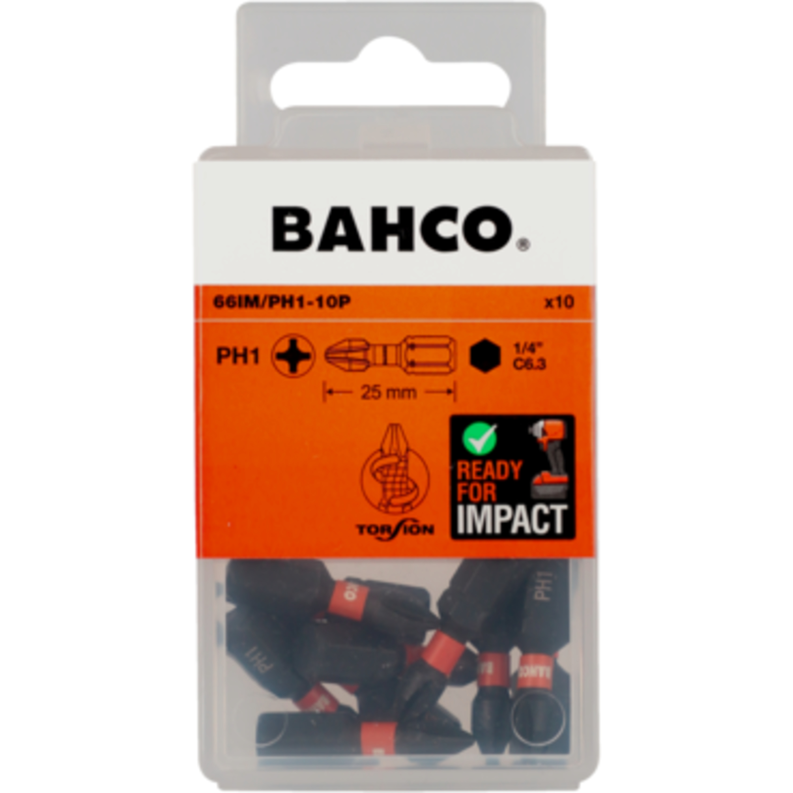 Jeu d'embouts à choc Phillips PH2 25 mm 25 pcs 1/4
