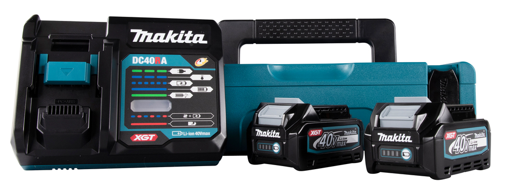 Pack MAKITA 2 batteries BL4025 40V max 2.5 Ah + chargeur DC40RA en MAKPAC1- 191J81-6